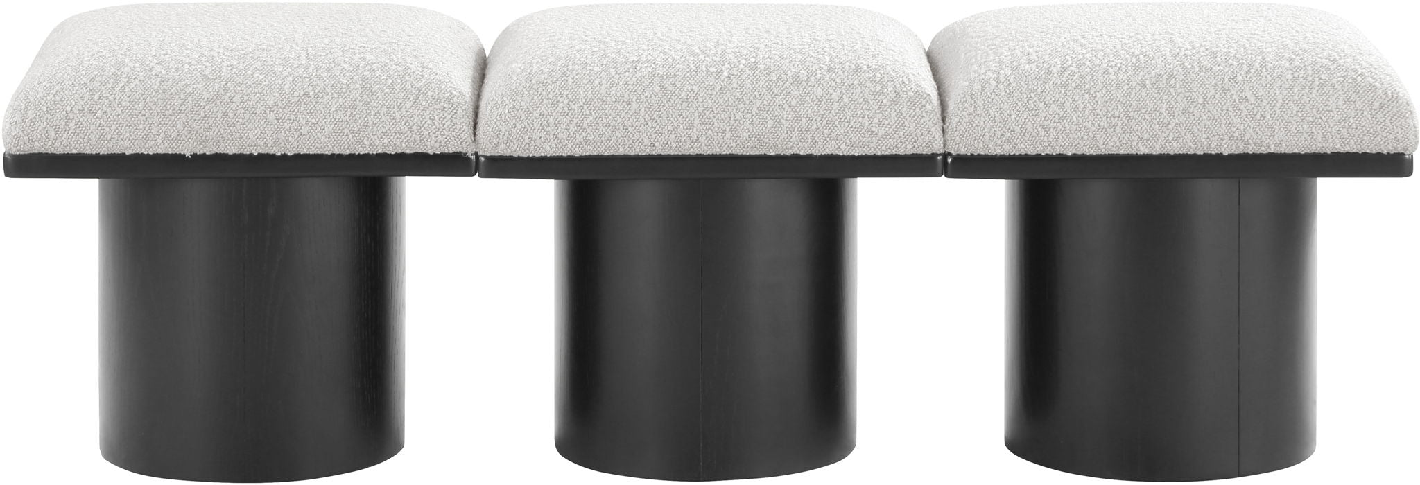 Pavilion - 3 Piece Modular Bench With Black Base