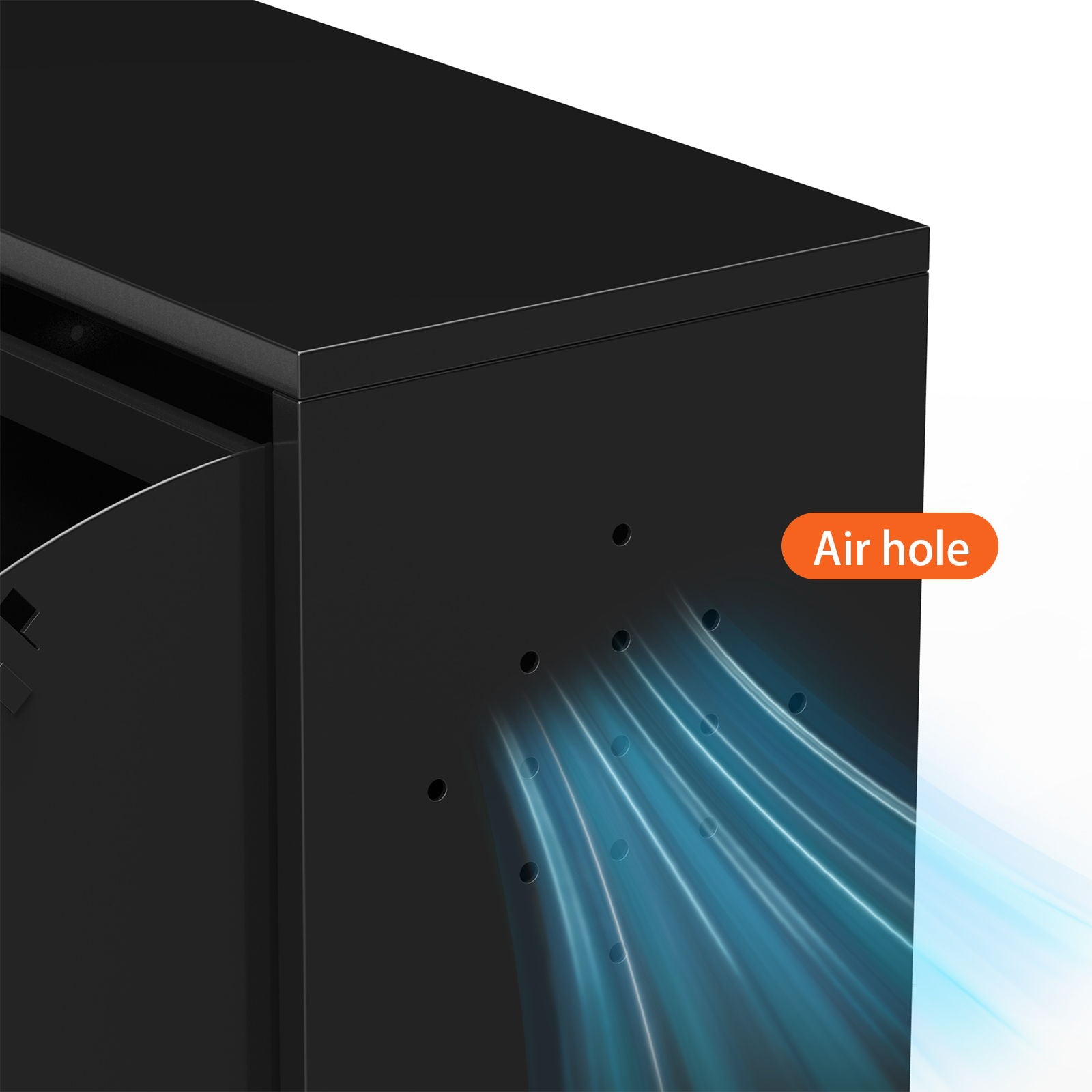 3 Drawer All Steel Shoe Cabinet, Freestanding Storage Organizer With Flip Door