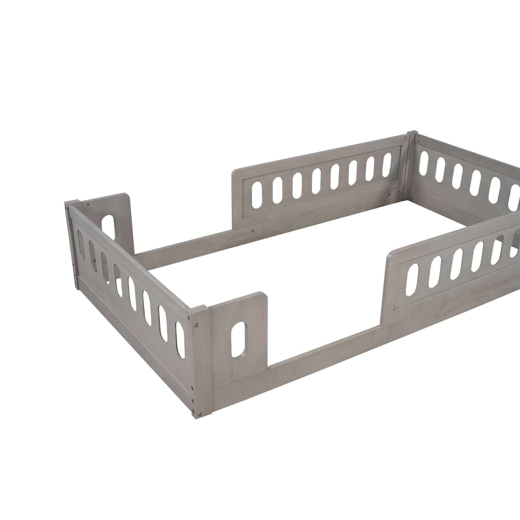 Platform Bed With Guardrail