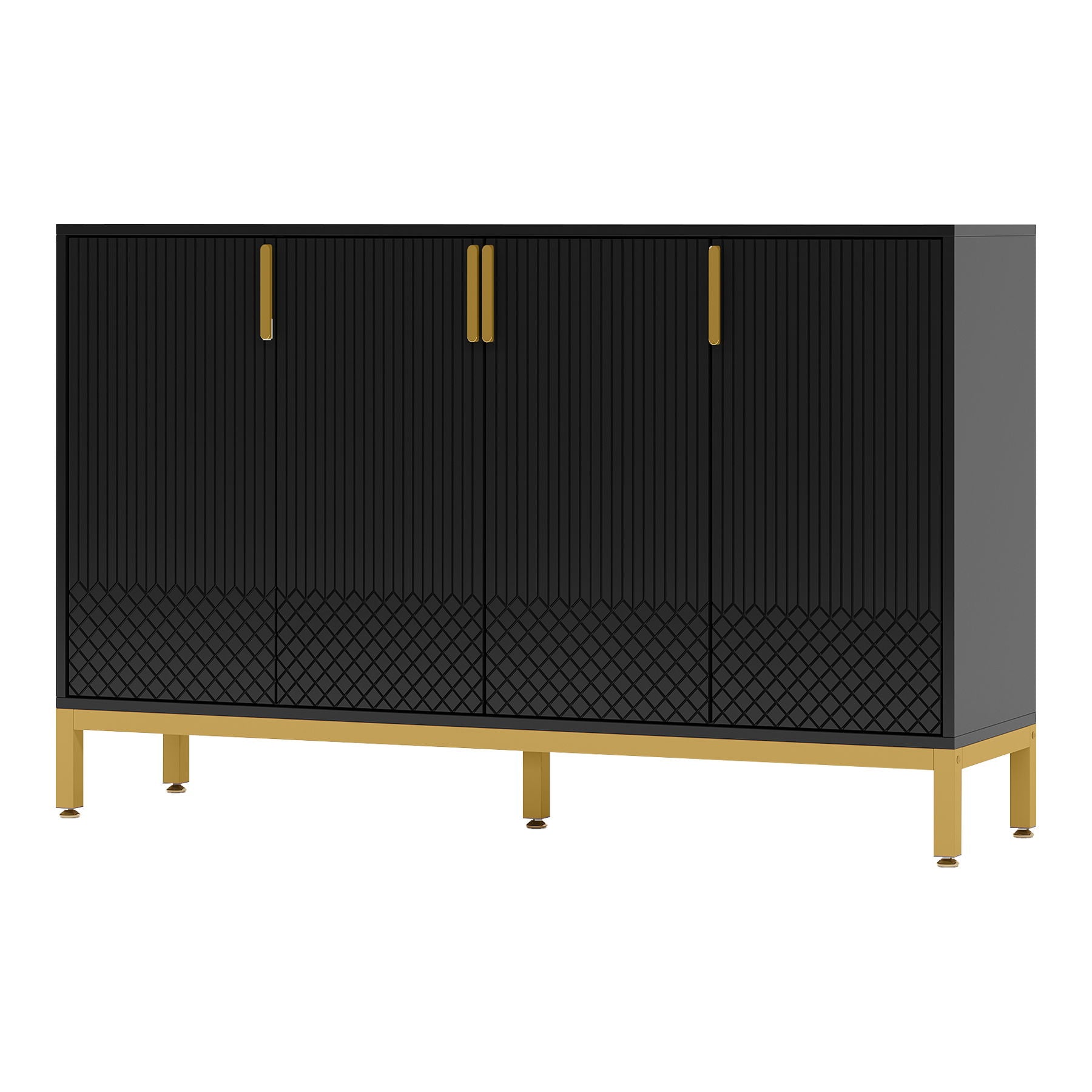 Buffet Sideboard Cabinet With Geometric Doors