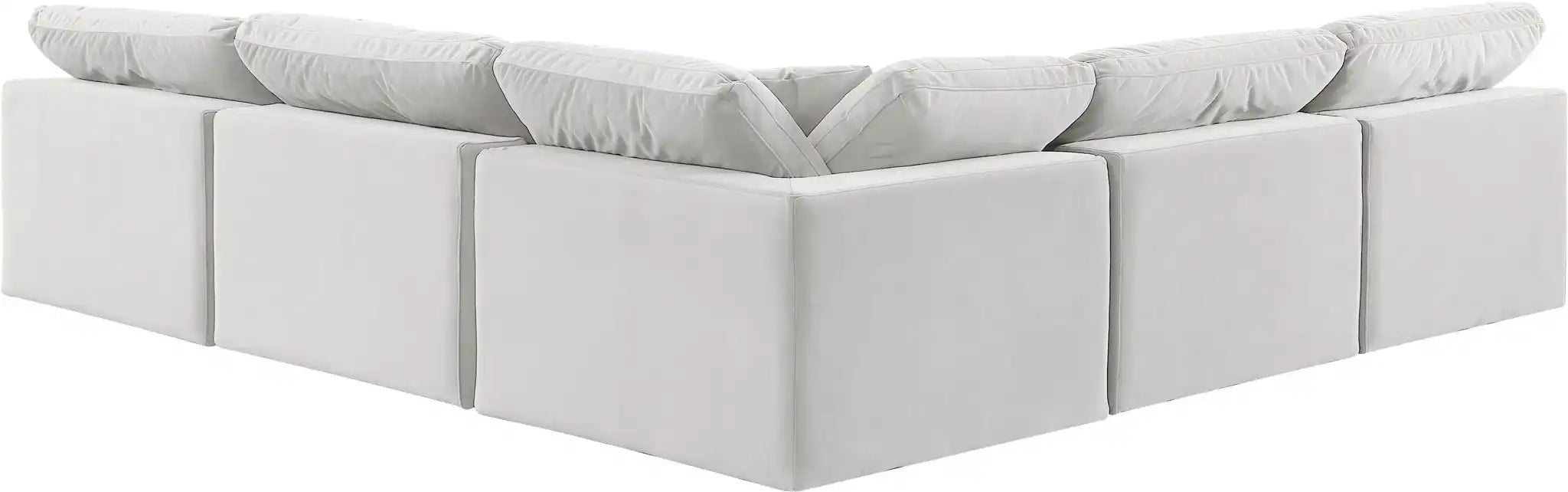 Comfy - 5 Piece Velvet Modular Corner Armless Sectional