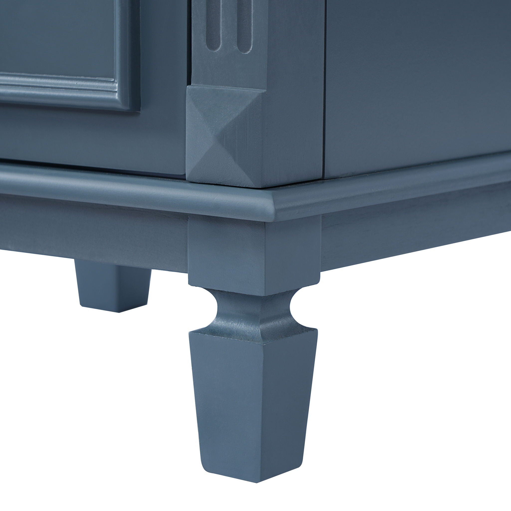 Bathroom Vanity With Sink, Freestanding Single Vanity Set, Soft-Closing Door, Adjustable Shelf - Blue