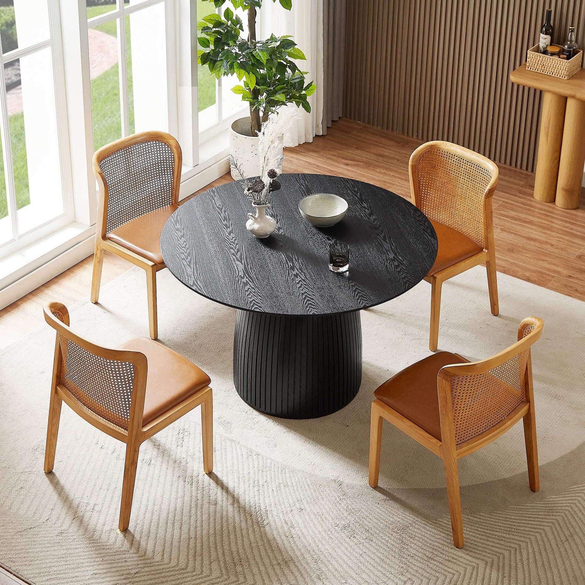 47.24" Black MDF Dining Table for Small Spaces - Best Buy Furniture