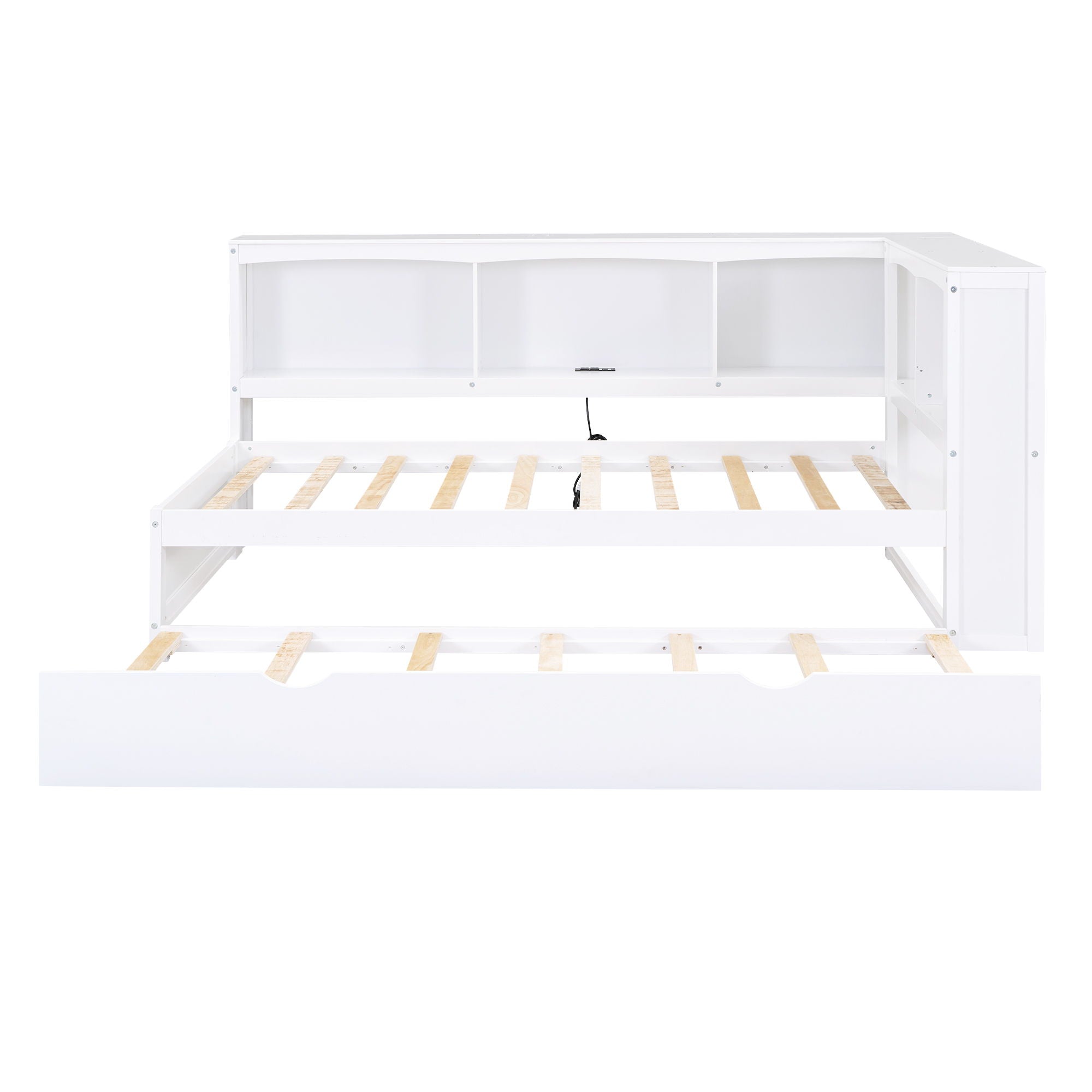 Daybed With Trundle, Storage Cabinets, USB Ports