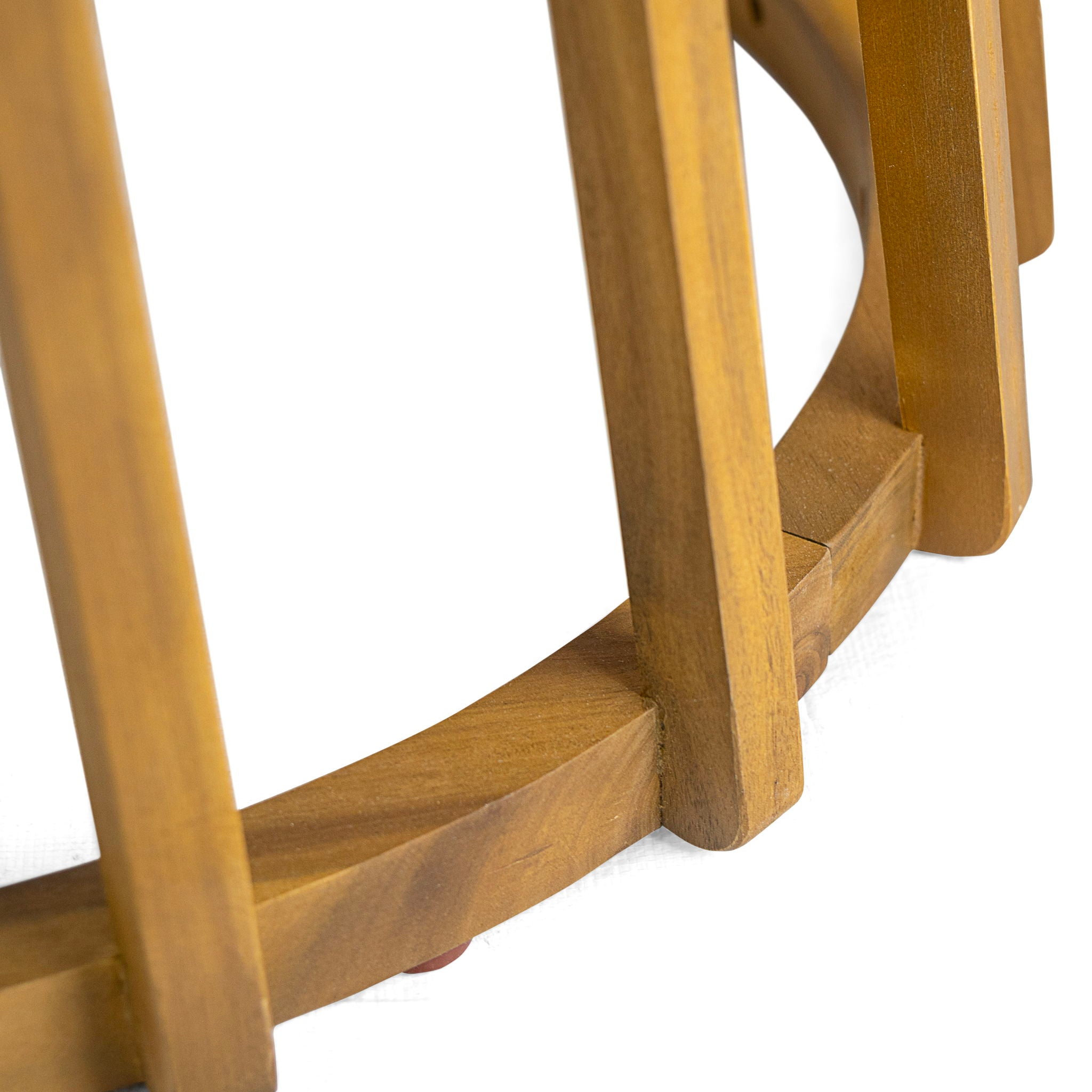 Outdoor 3 Pieces Dining Set, Round Bistro Set - Teak