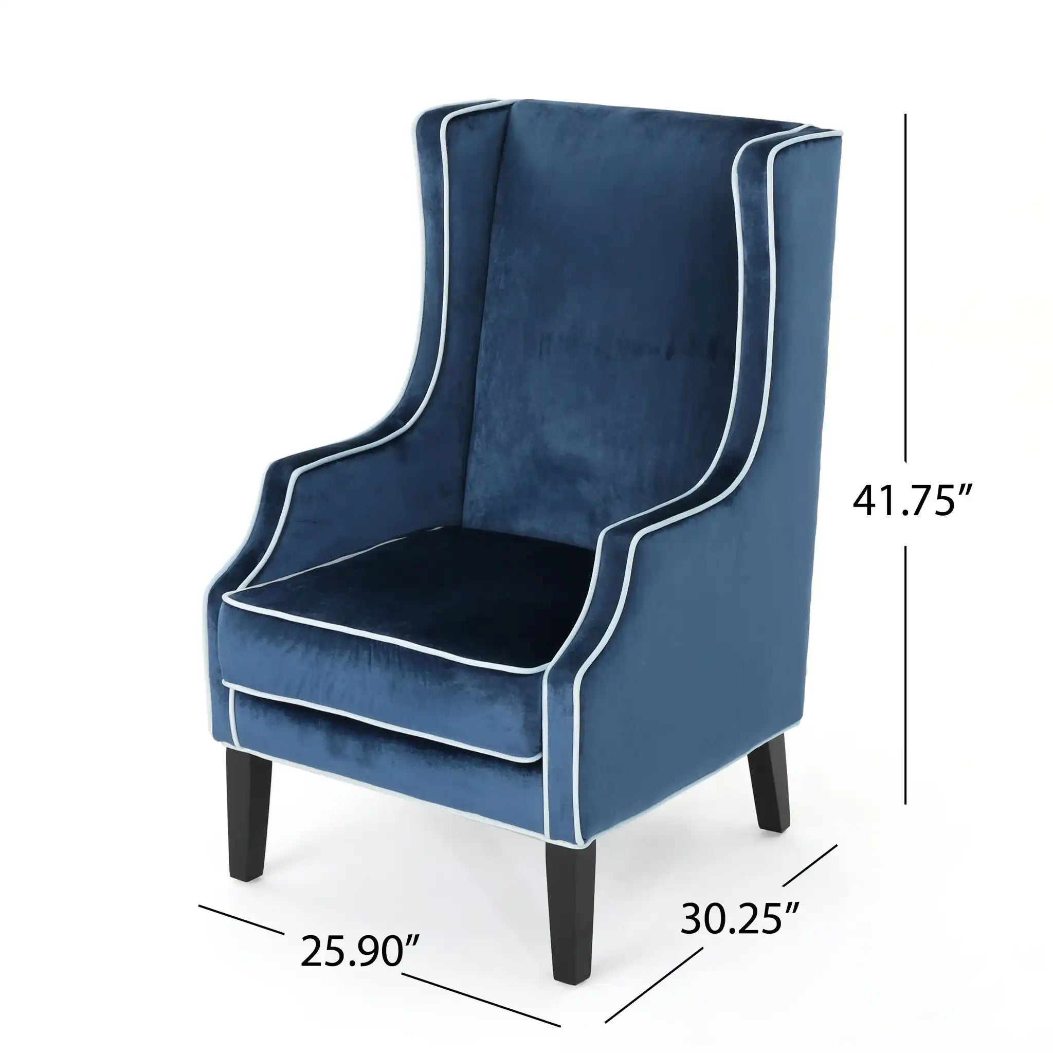 Elegant Velvet Club Chair With Tonal Piping - Best Buy Furniture