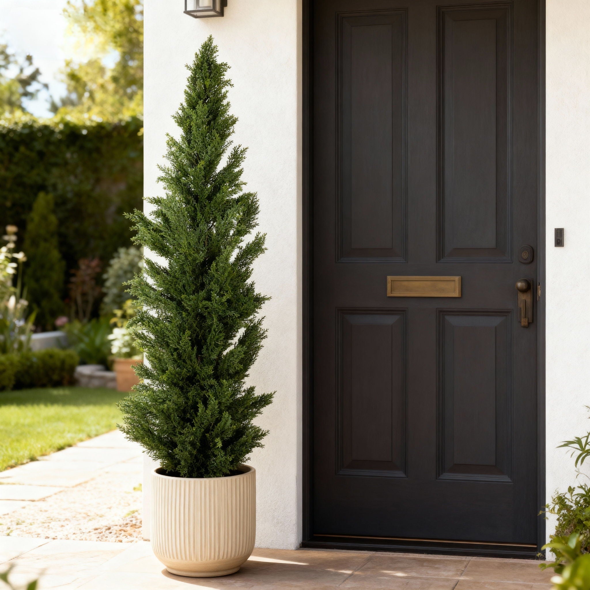 Realistic Artificial Cypress Tree - UV Resistant Indoor and Outdoor Topiary Plant