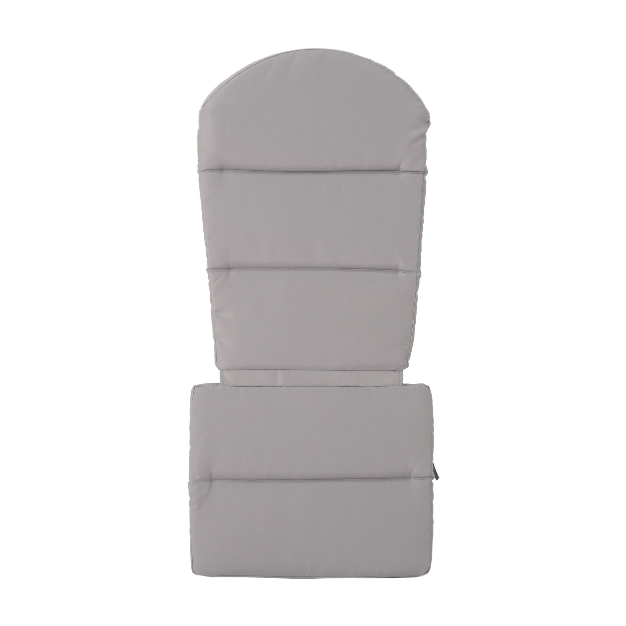 Outdoor Adirondack Chair Cushion With Water Resistant Fabric And Ties - Gray