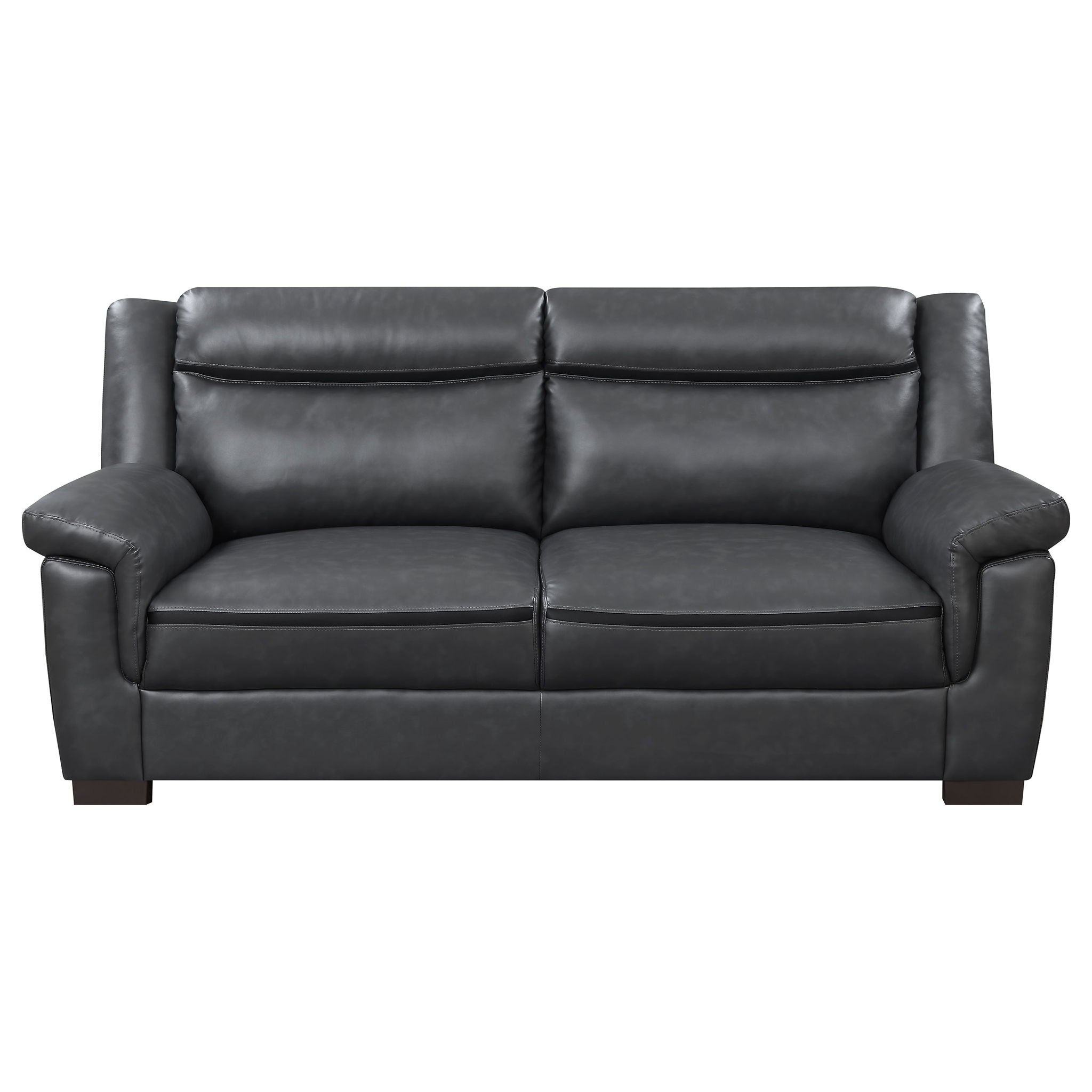 Borden - 2 Piece Living Room Set With Smooth Upholstery - Gray