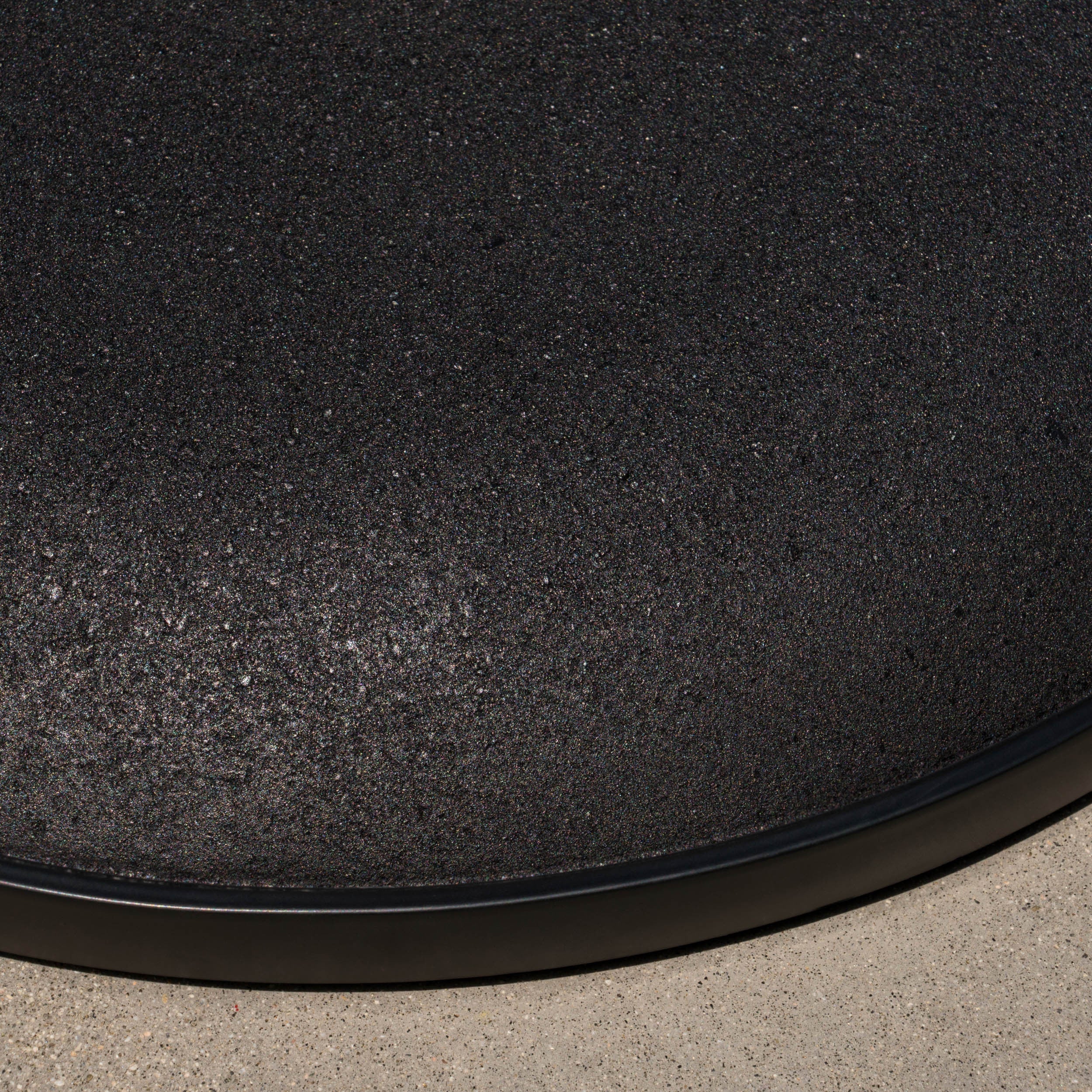 Stylish Concrete Umbrella Base with Iron Support Pole