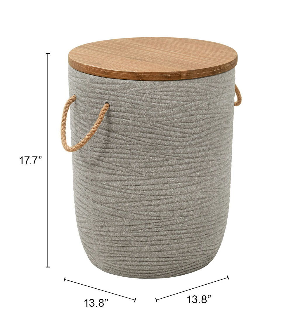 Biban - Outdoor Side Table - Natural & Brown