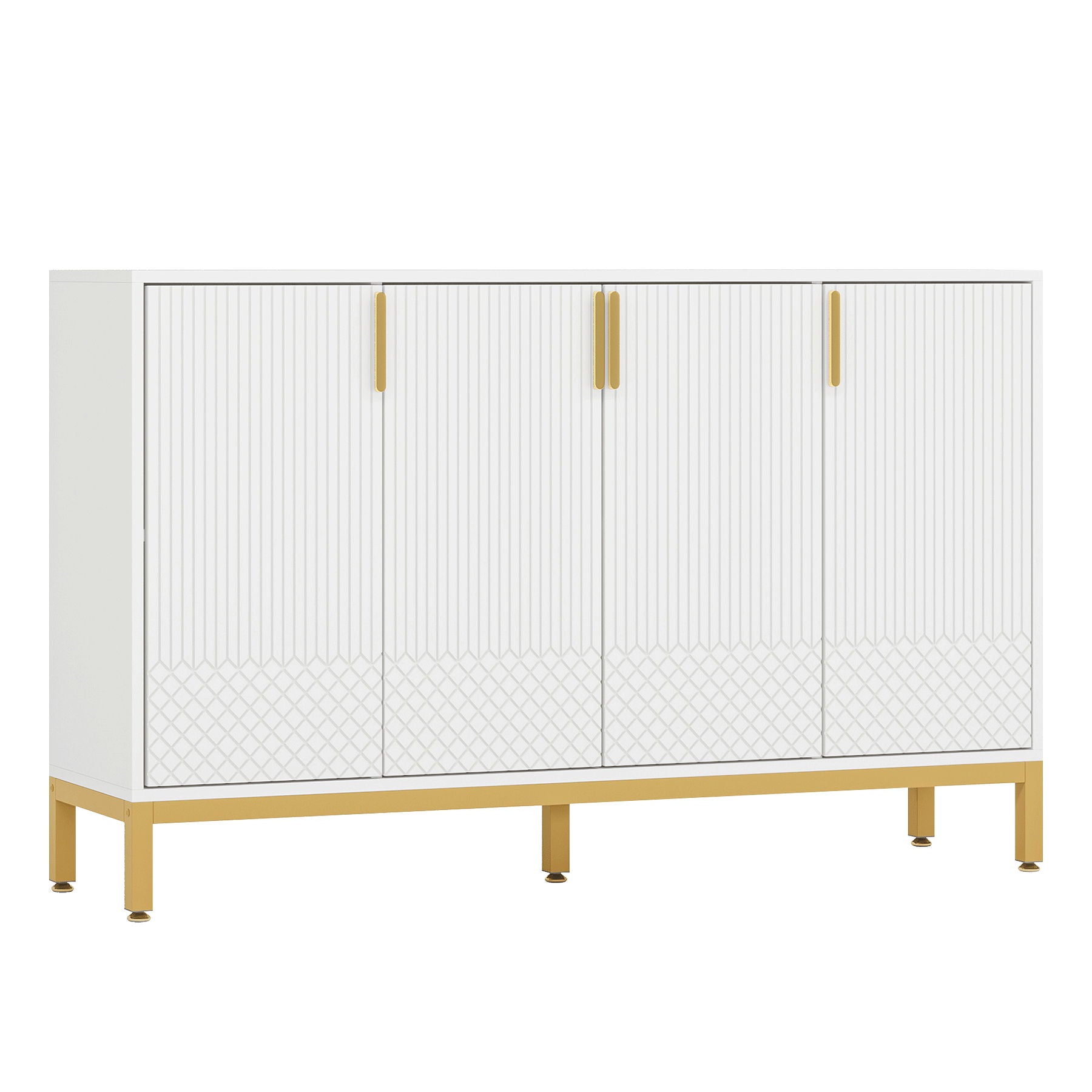 Buffet Sideboard Cabinet With Geometric Doors