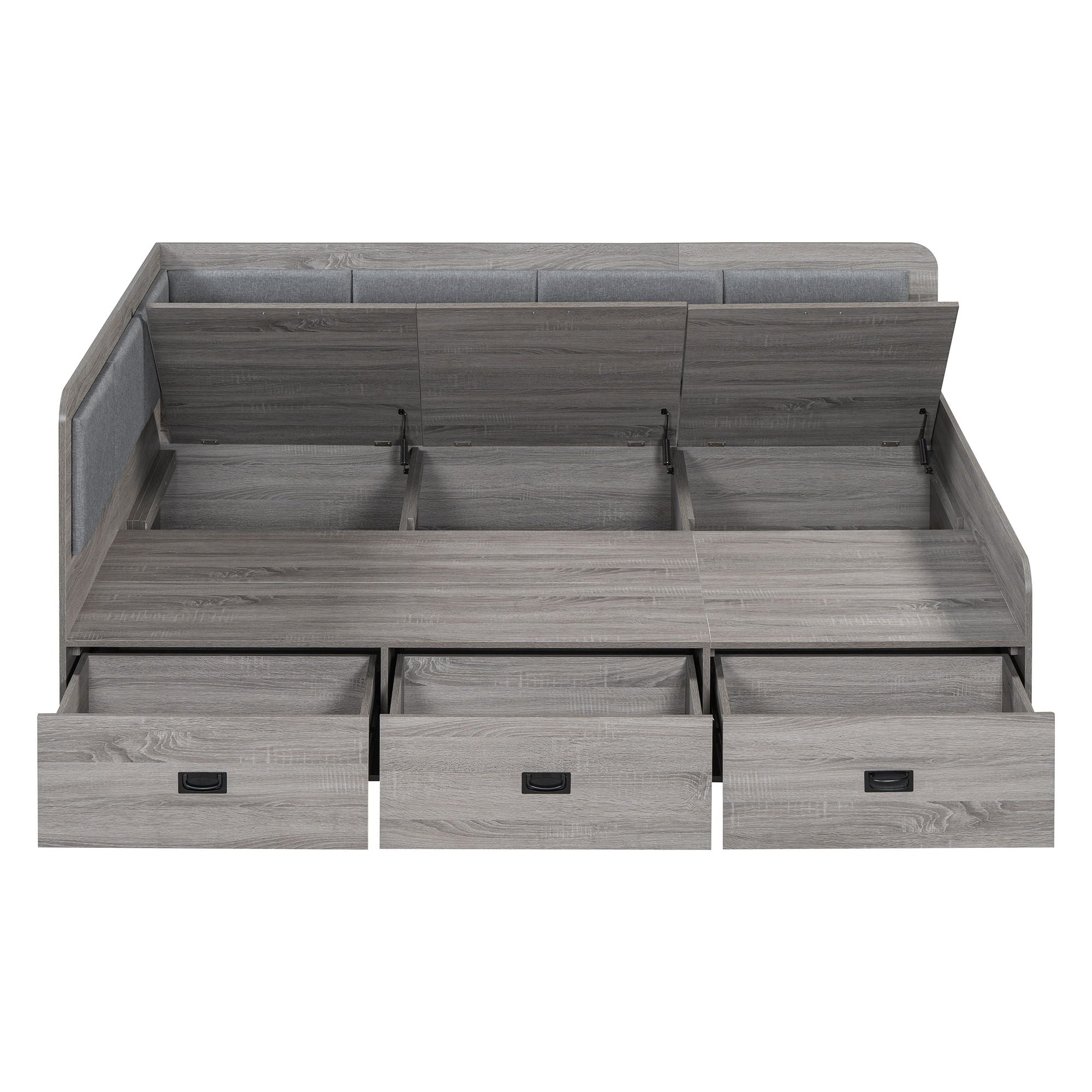 Daybed With 3 Drawers And 3 Storage Compartments
