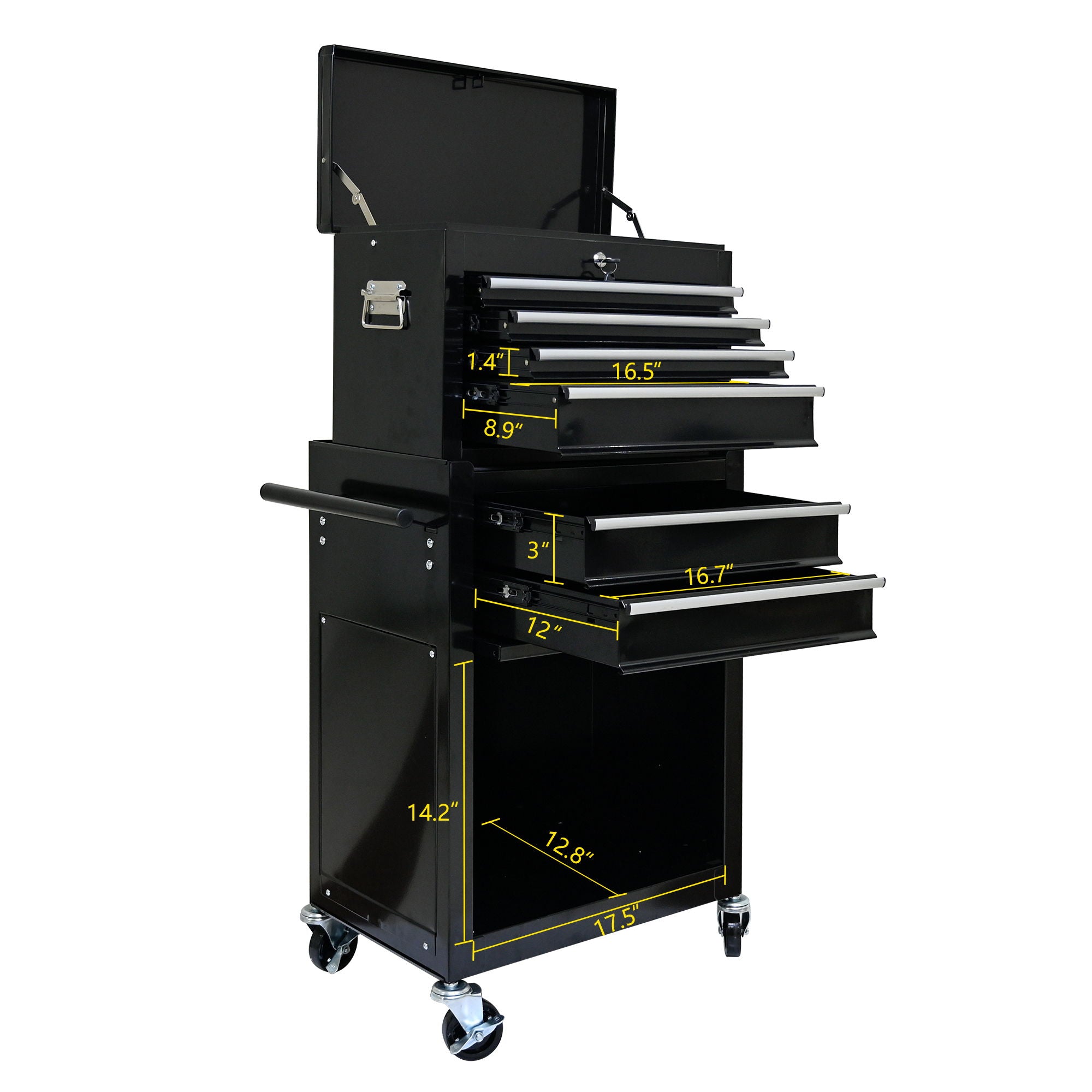 High Capacity Rolling Tool Chest With Wheels And Drawers, Storage Cabinet