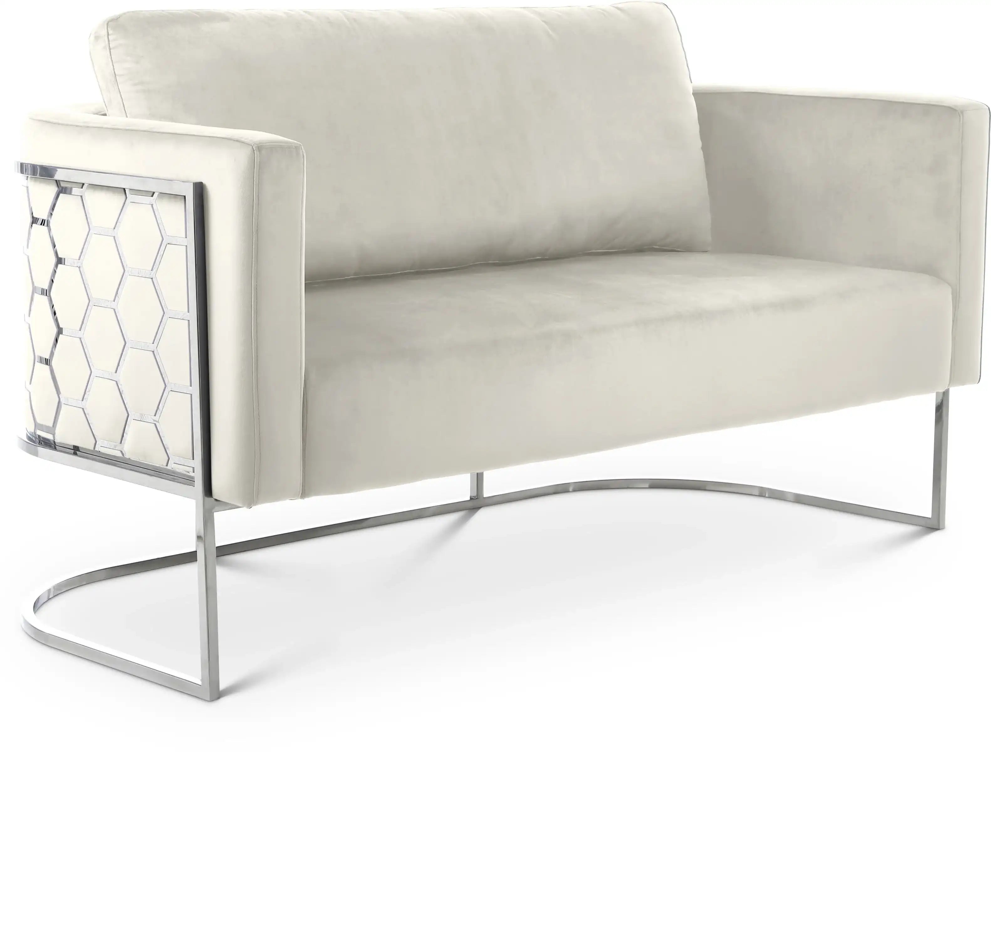 Casa - Loveseat with Chrome Legs
