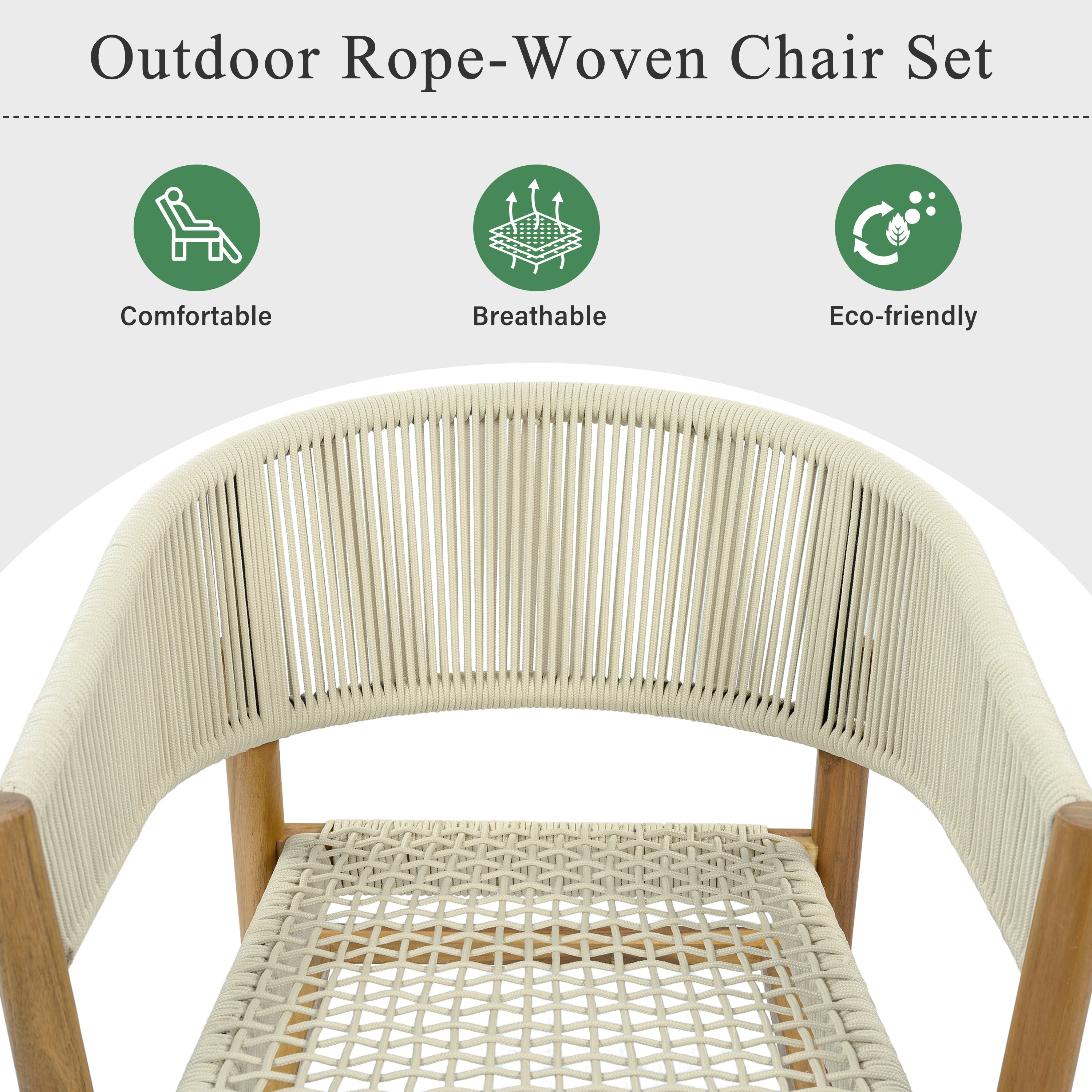 Outdoor Accent Chair Set - 2 Person Seating Group