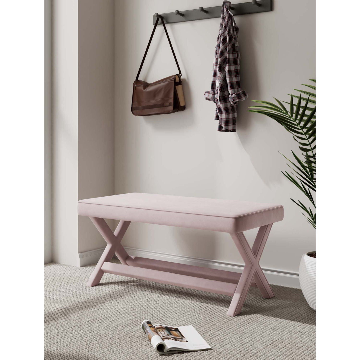 Abigail - Accent Bench With Piped Cushion