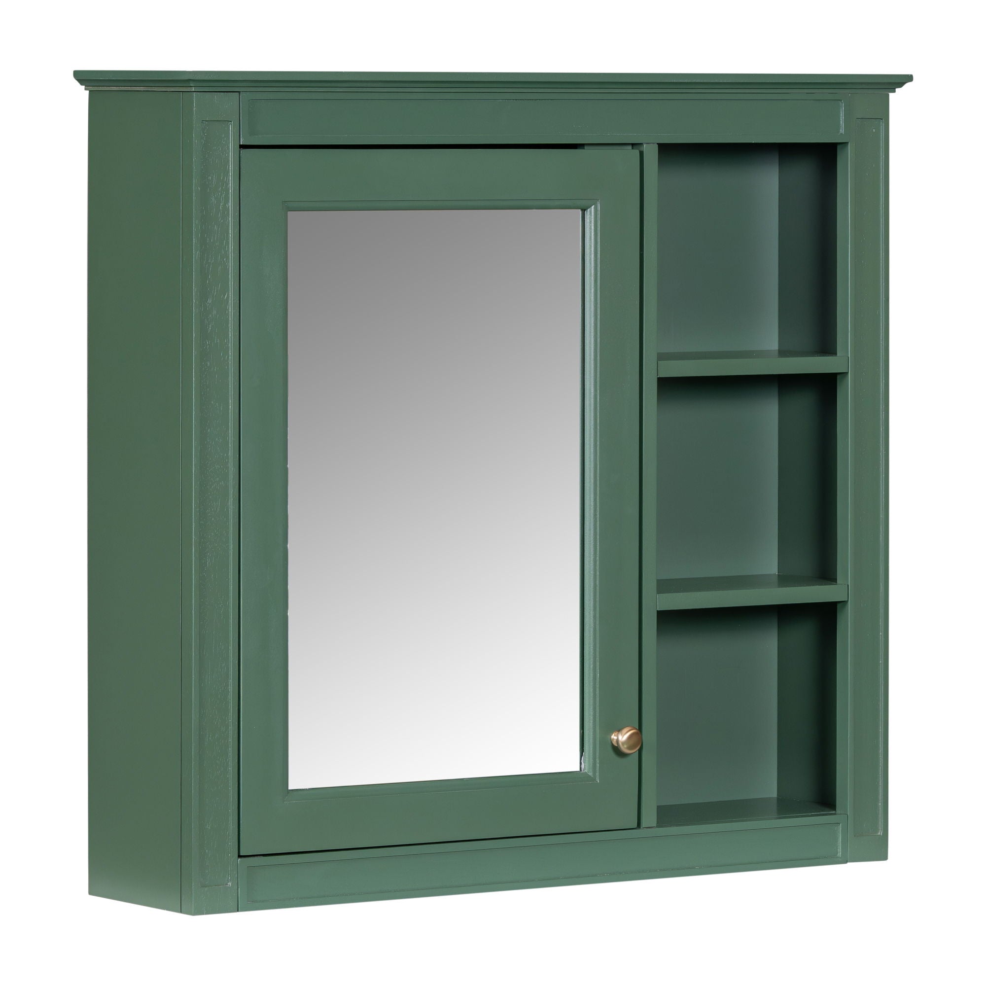 Wall Mounted Medicine Cabinet With Mirror And 3 Open Shelves