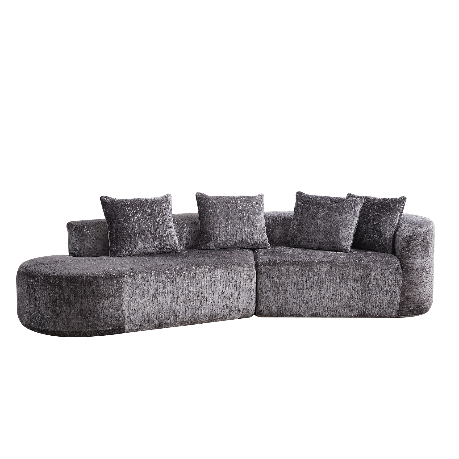 Modern Upholstered Oversized Sectional Sofa, 114-Inch Chenille - Best Buy Furniture