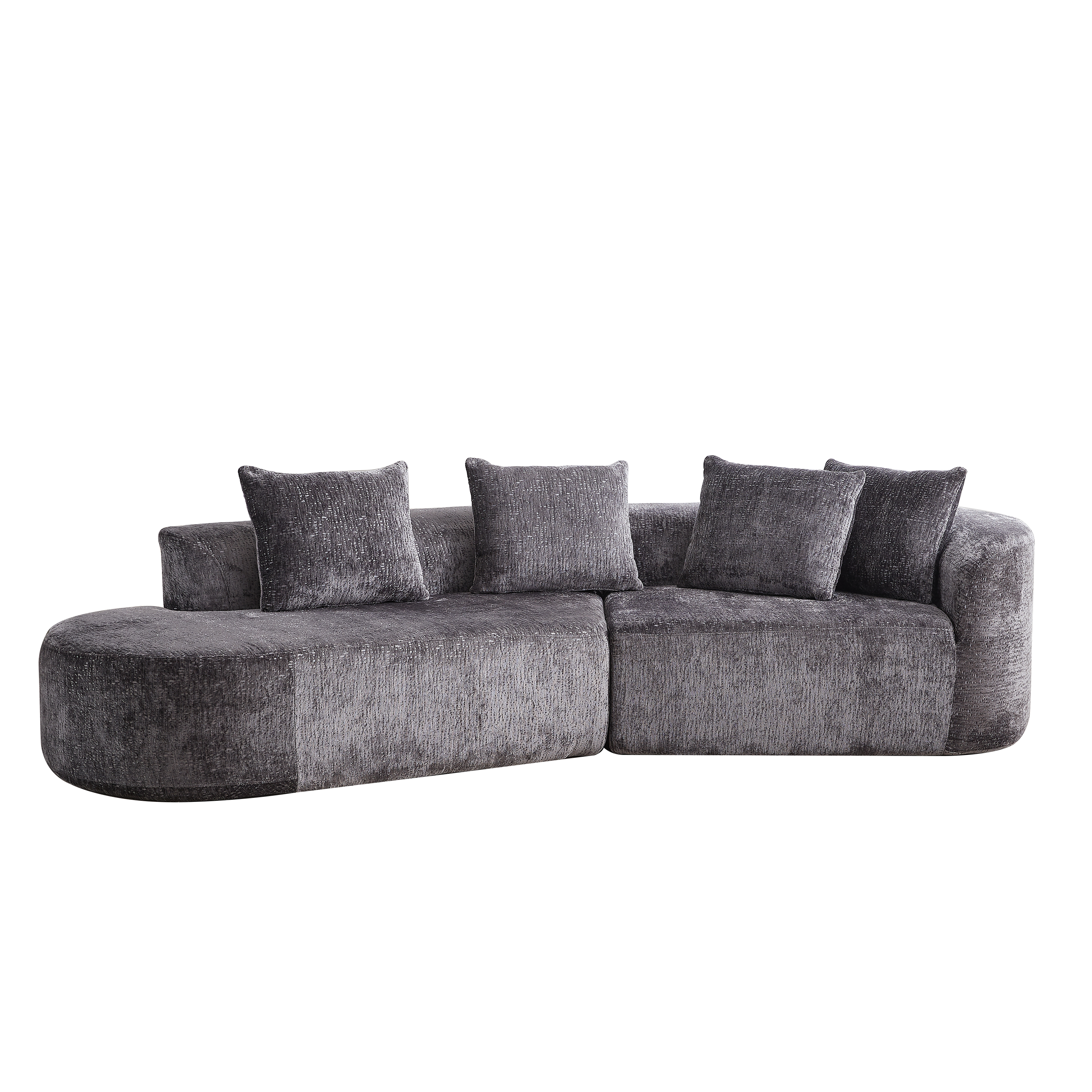 Modern Upholstered Oversized Sectional Sofa, 114-Inch Chenille - Best Buy Furniture