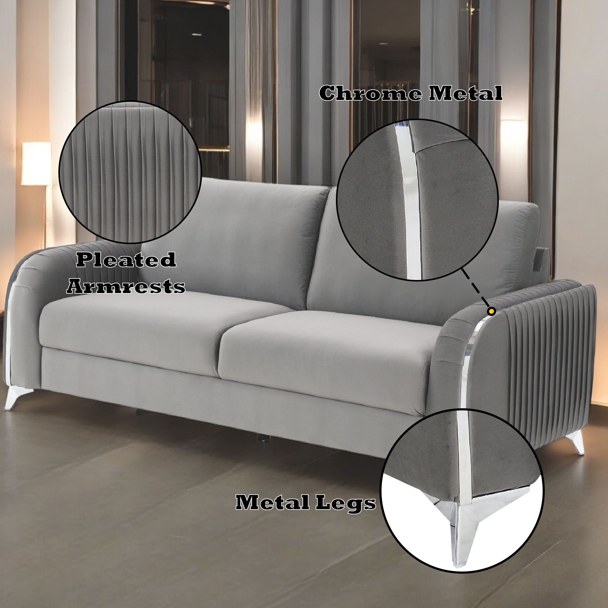 Wenona - Velvet Living Room Set