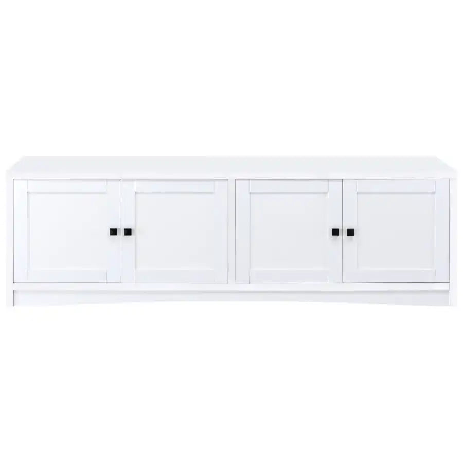Laughlin - 4 Door Engineered Wood TV Stand - White