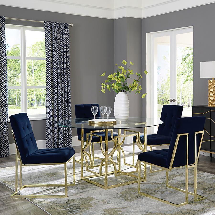 Cisco - Velvet Upholstered Dining Side Chair (Set of 2)