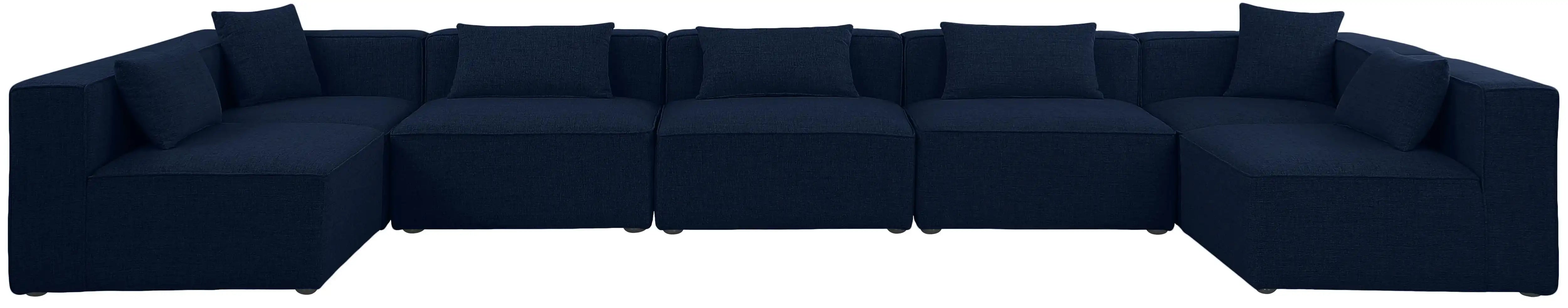 Cube - Linen 7 Piece Modular U-Shaped Sectional