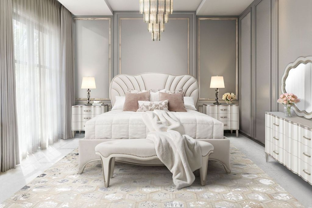 London Place - Nightstand - Creamy Pearl