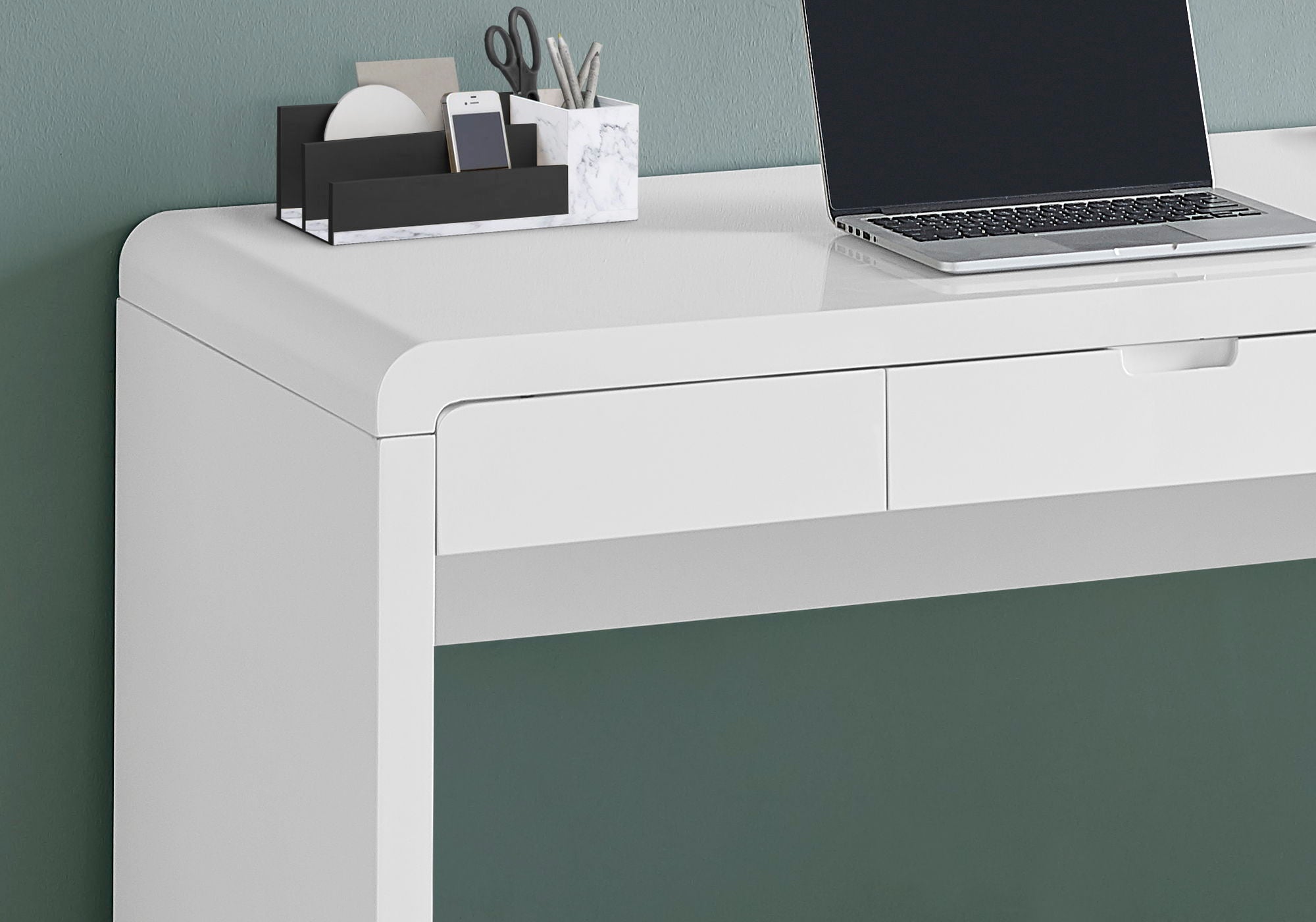 Computer Desk For Home Office, Storage Drawers, Contemporary & Modern - White - Best Buy Furniture