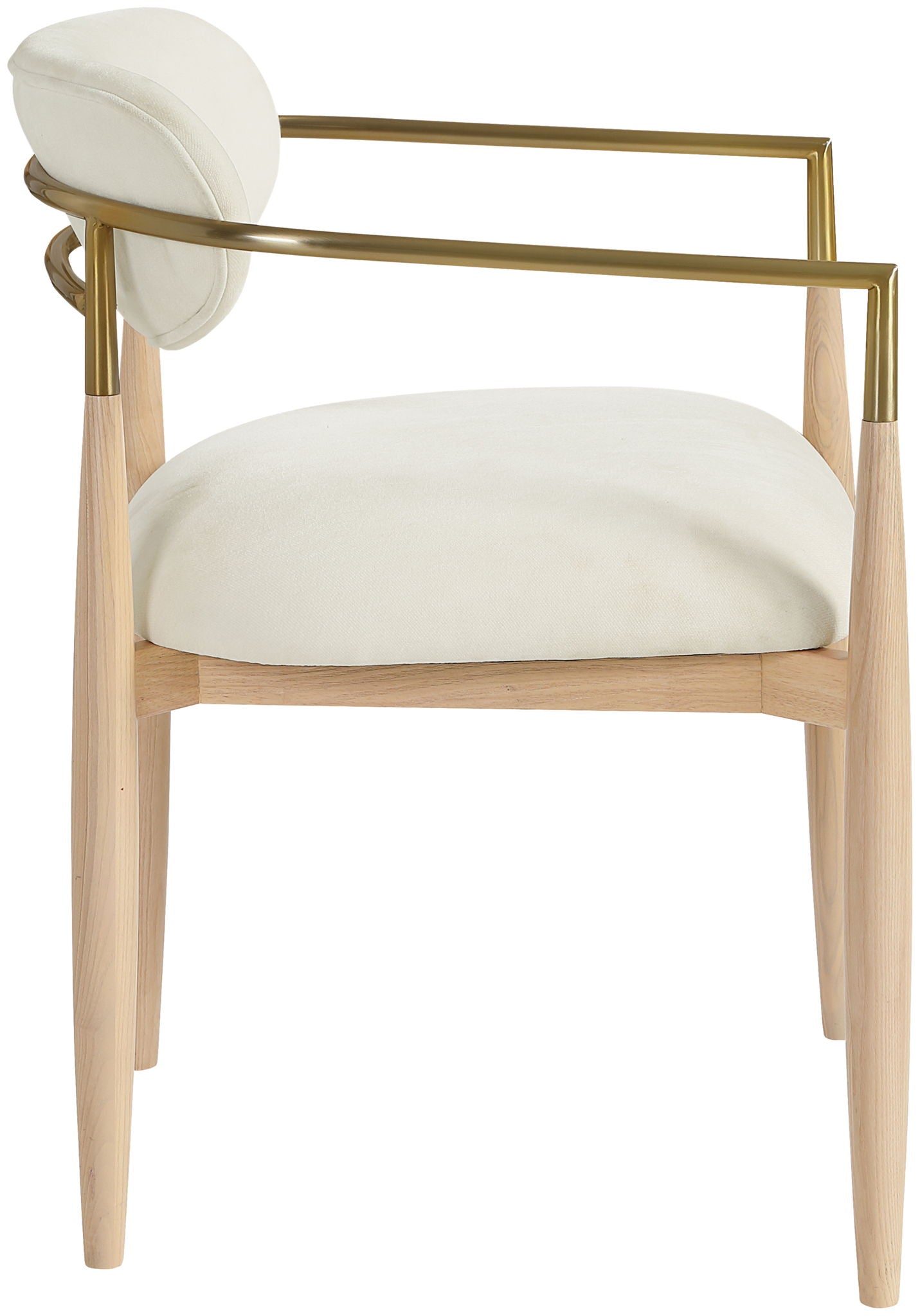 Riccio - Fabric Dining Arm Chair (Set of 2) - Natural Frame