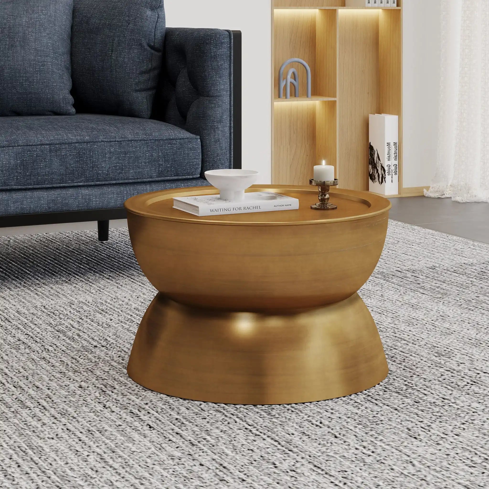 Sparling - Modern Iron Hourglass Coffee Table