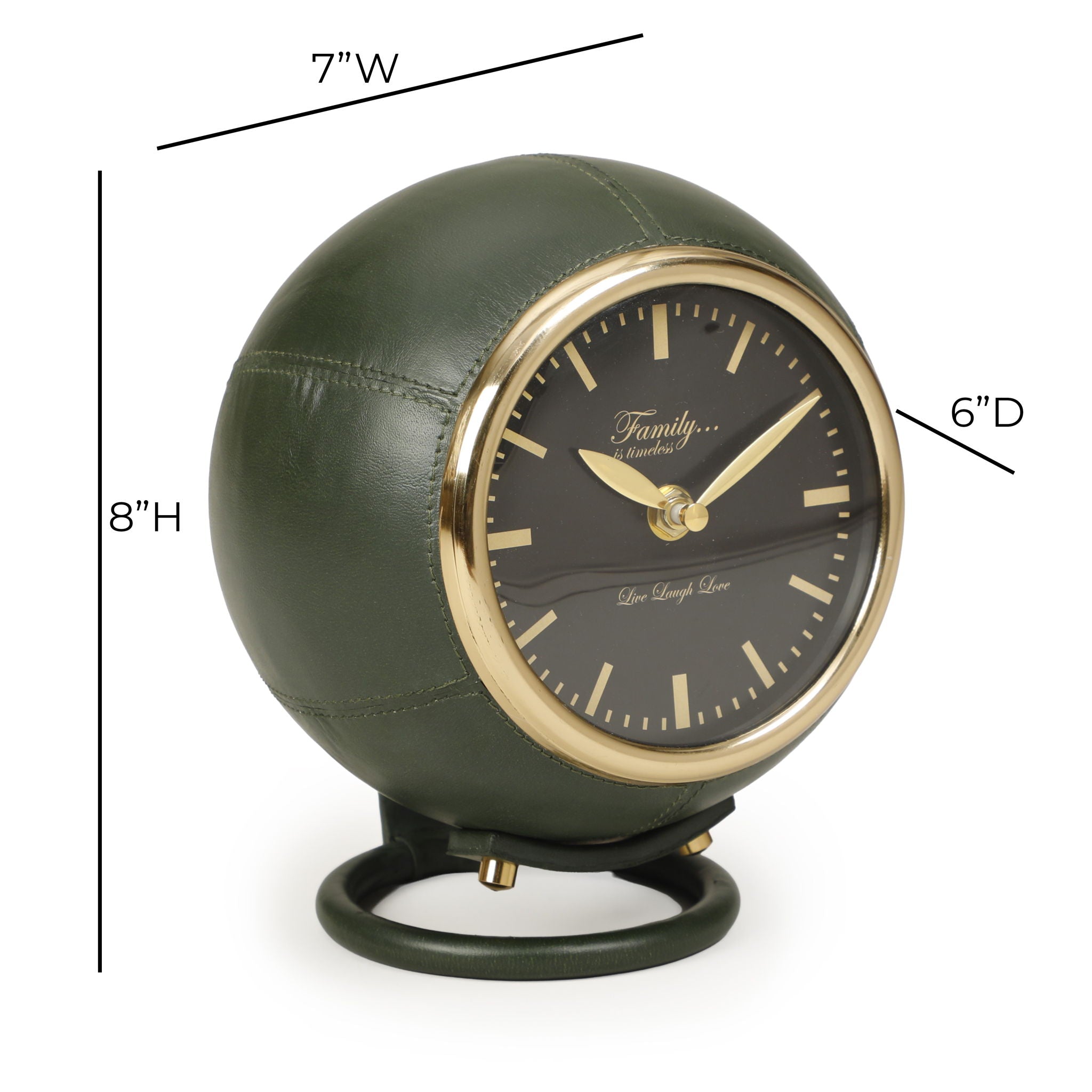 Draper - Designer Standing Accent Clock - Dark Green