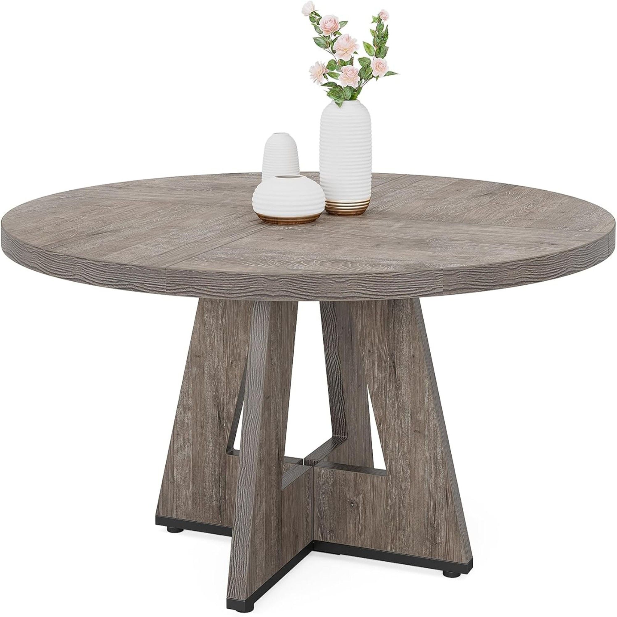Round Dining Cross Base Kitchen Table