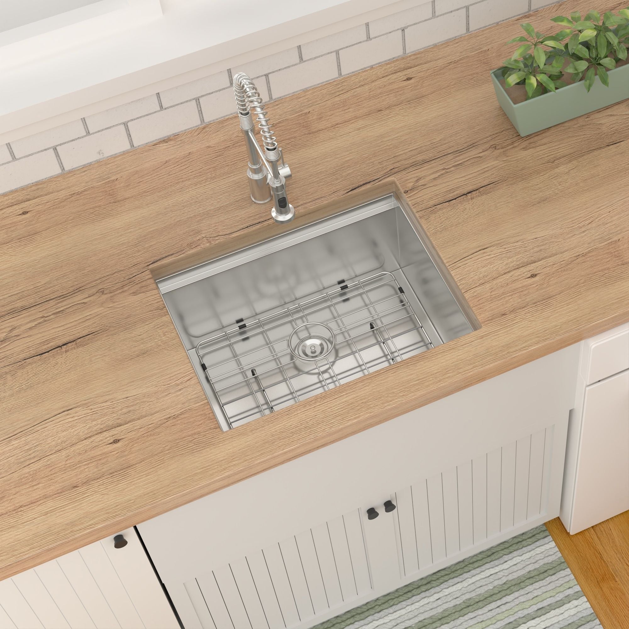 Laundry Workstation Undermount Utility Sink, Deep Single Bowl