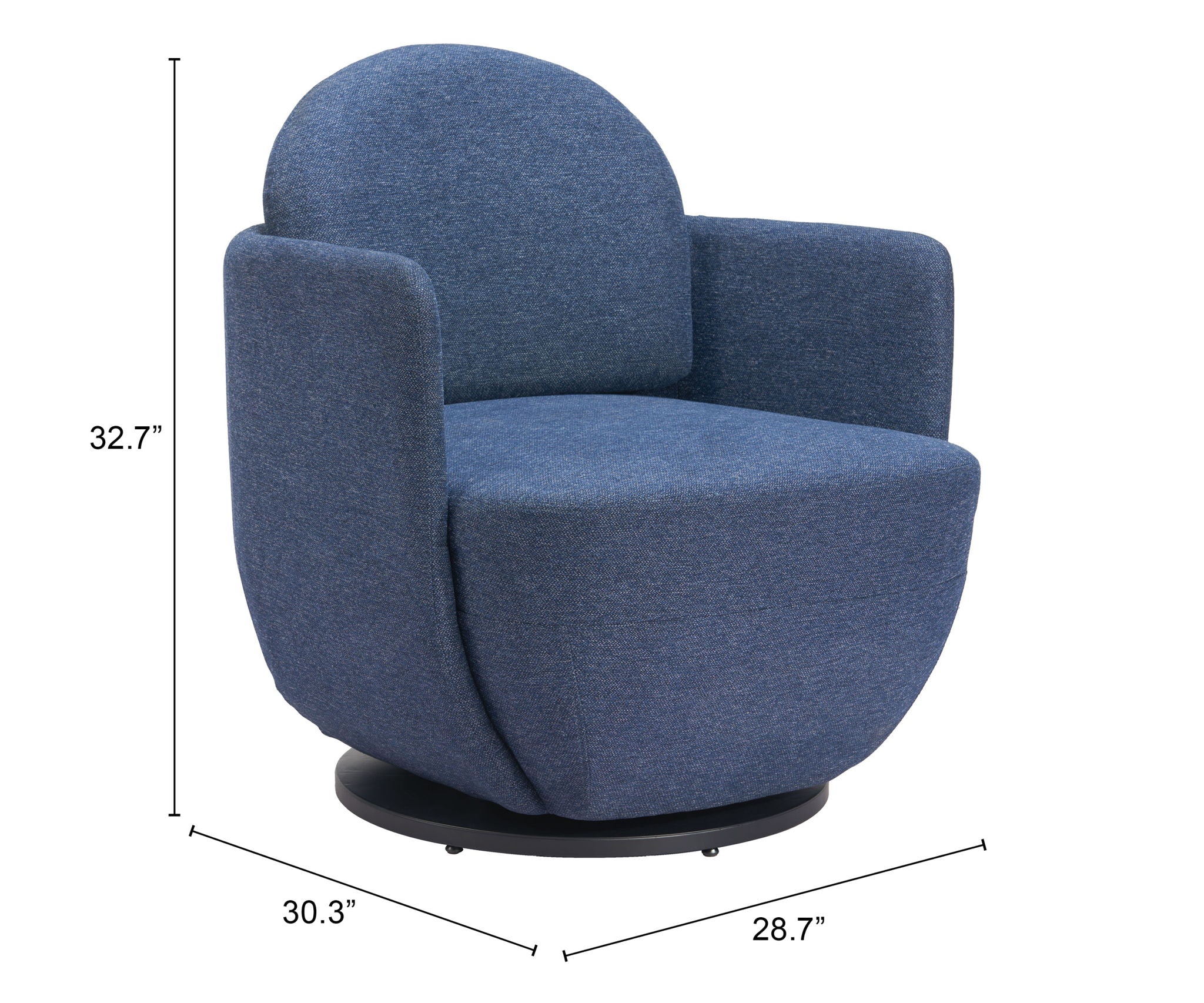 Bant - Swivel Chair - Blue