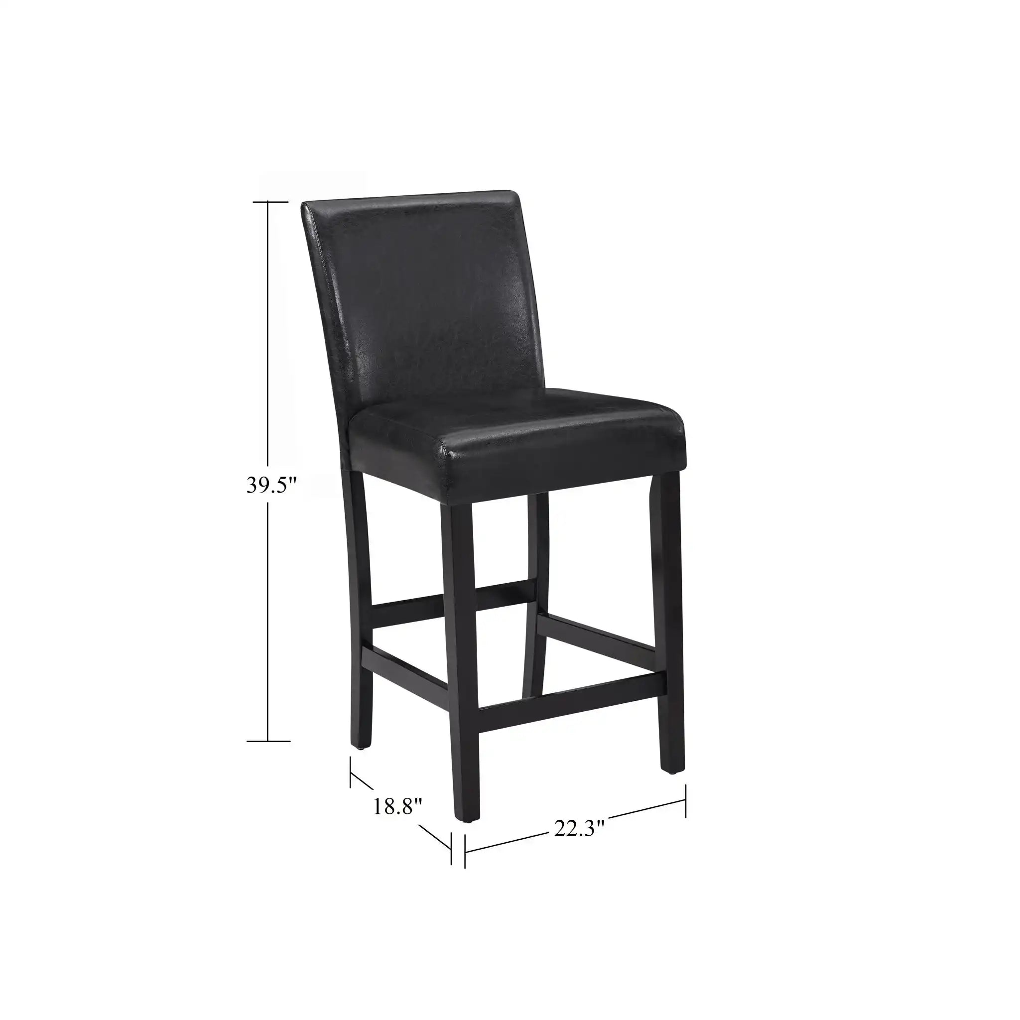 5 Piece Counter Height Dining Set With Table And Upholstered Chairs