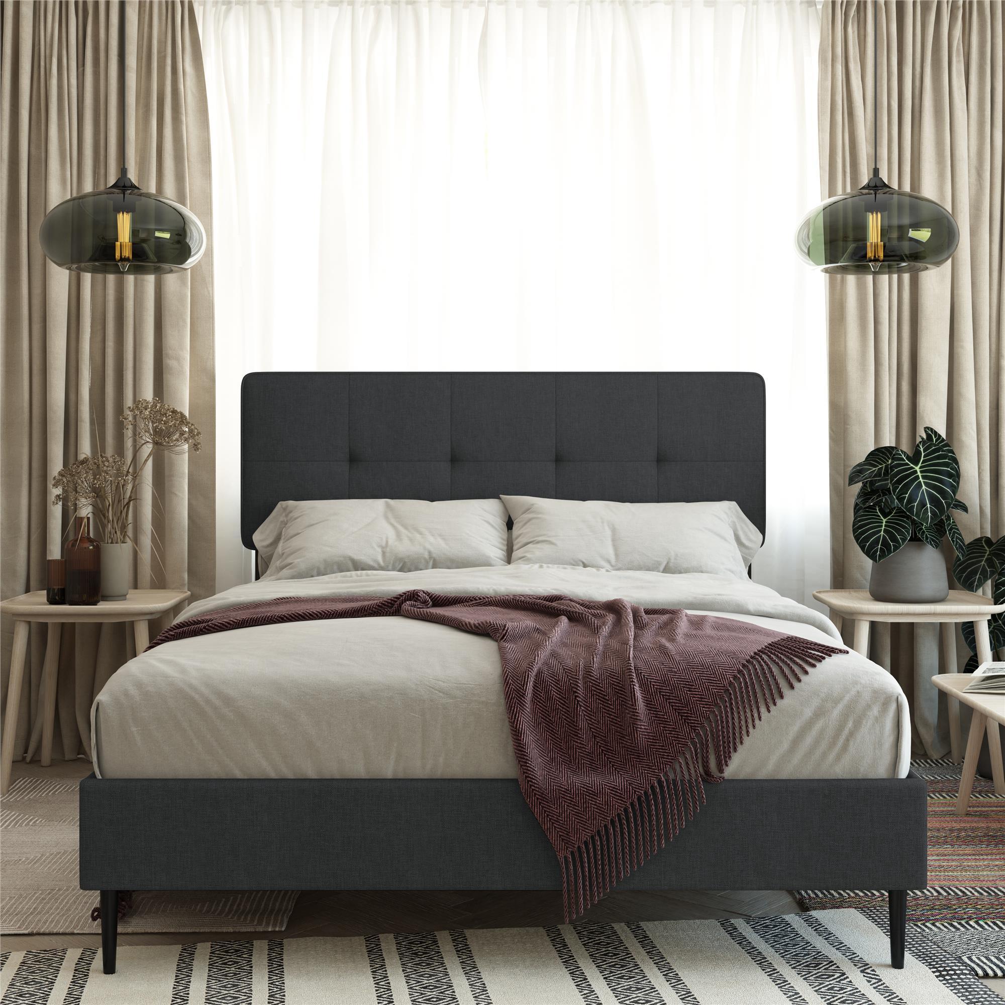 Tyler - Full Upholstered Bed - Dark Gray