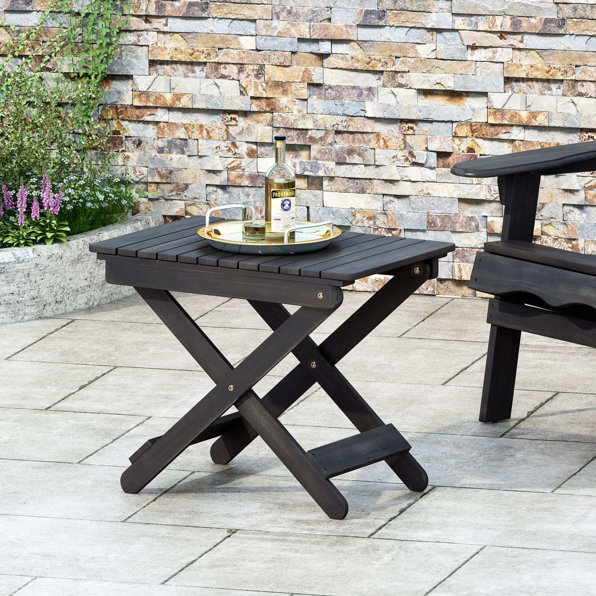 Outdoor Folding Wooden Side Table - Best Buy Furniture