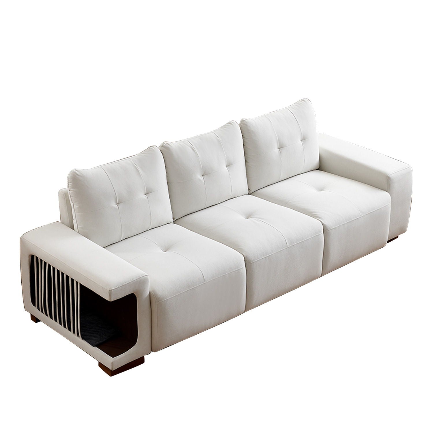 3 Seater Sofa Couch For Living Room, Modern Couches For Small Space, Cat Nest Sofa, For Cat Friendly, Comfy Couch With Waterproof And Cat Scratch Resistant Fabric