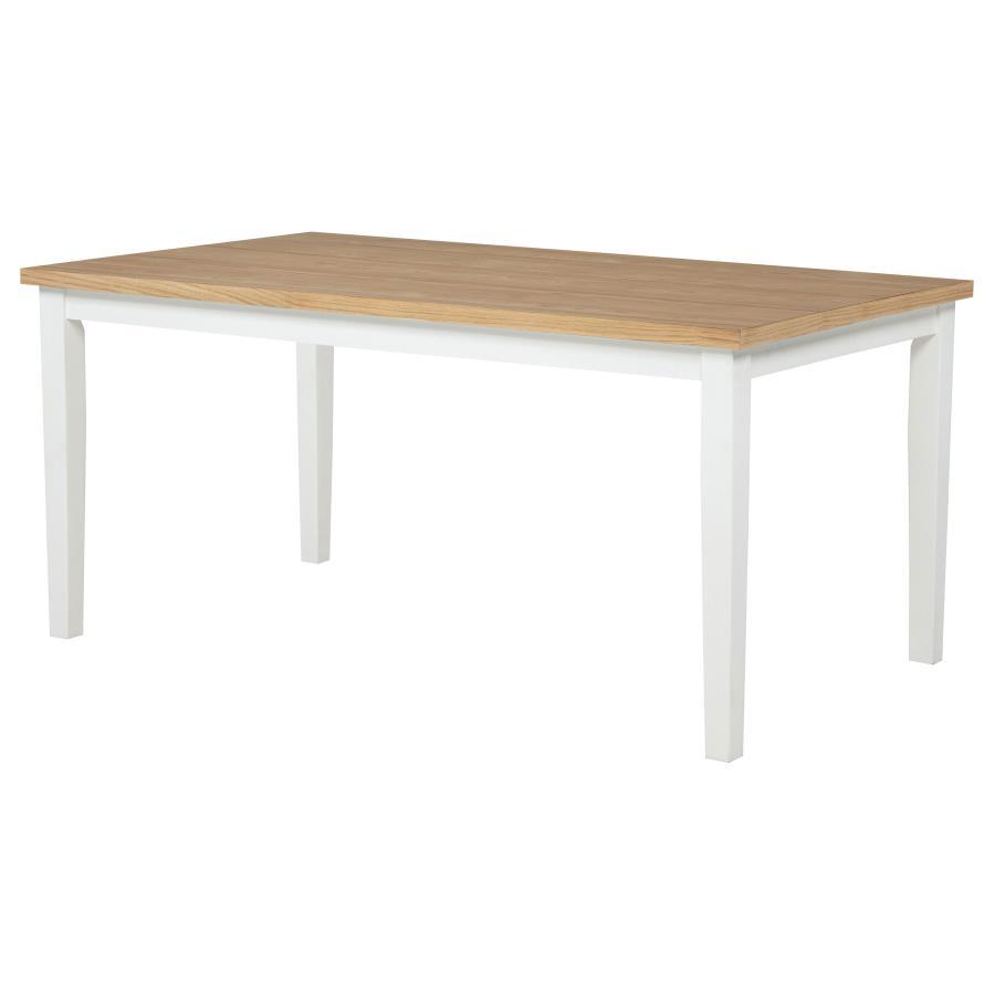 Andrews - 66" Rectangular Dining Table - Light Ash And White - Best Buy Furniture