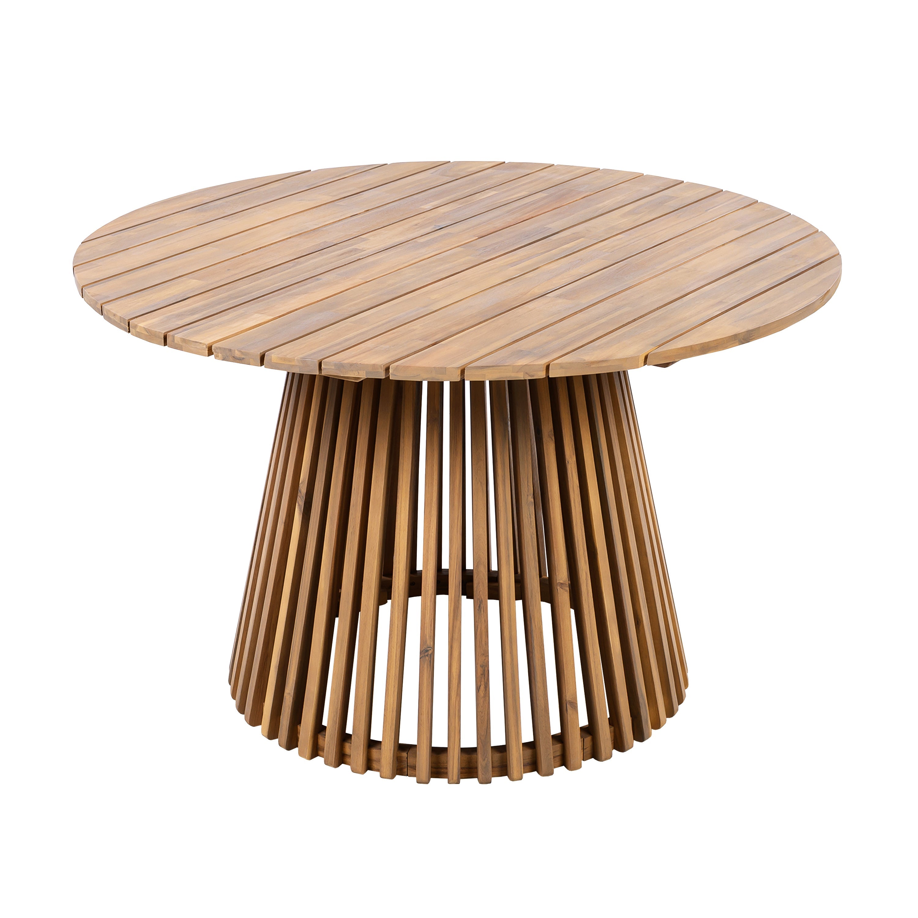 Patio Set Outdoor Acacia Wood Furniture Sets - Braided Dining Chairs and Patio Dining Table