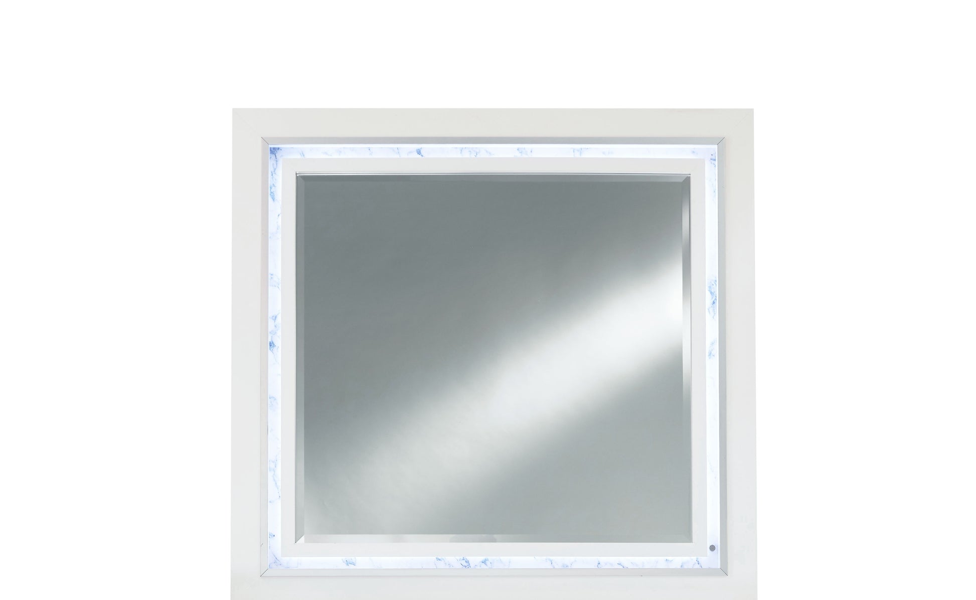 Skye - Marble Mirror - White - Best Buy Furniture
