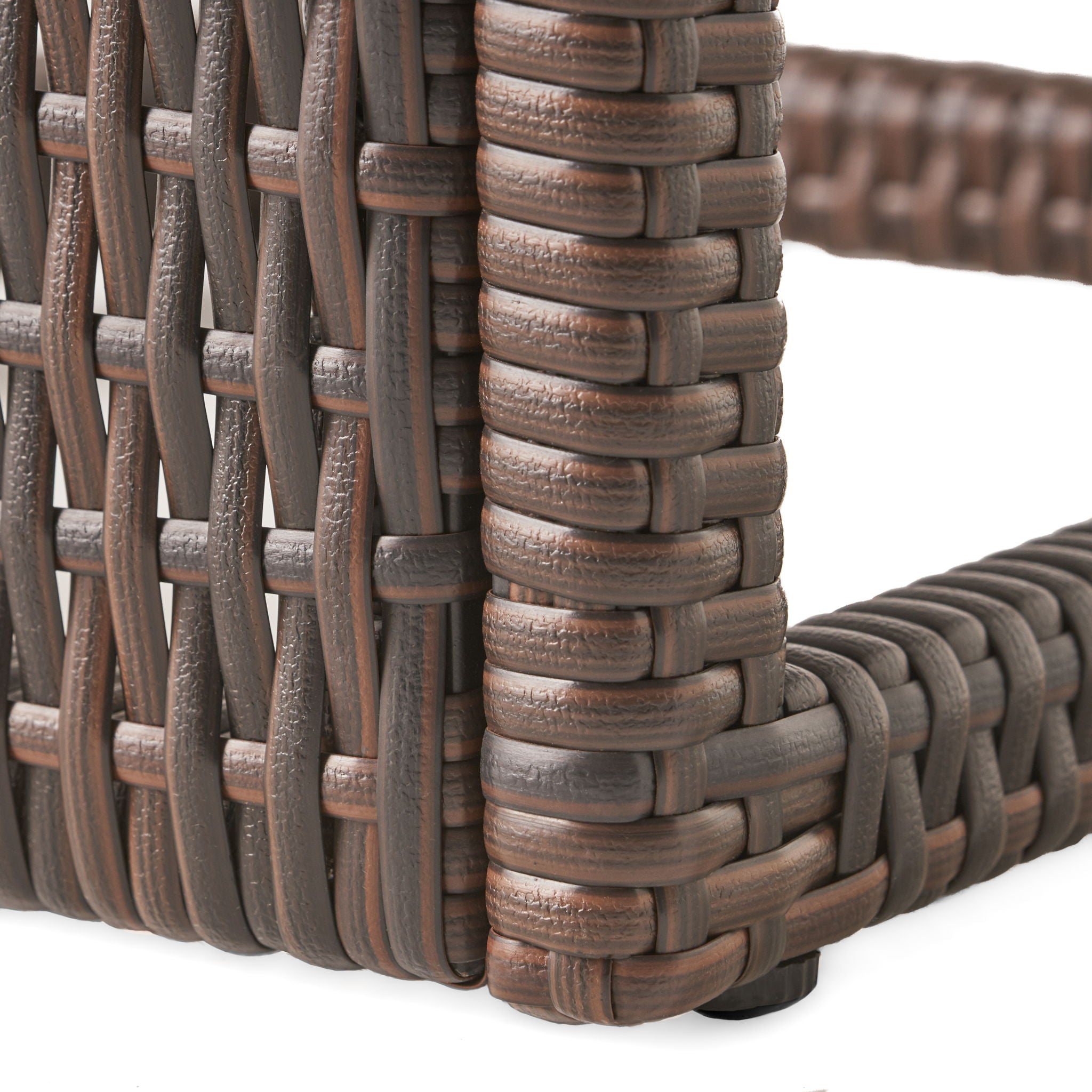 Bucharest - End Table C Shaped Side Table Rattan - Brown - Best Buy Furniture