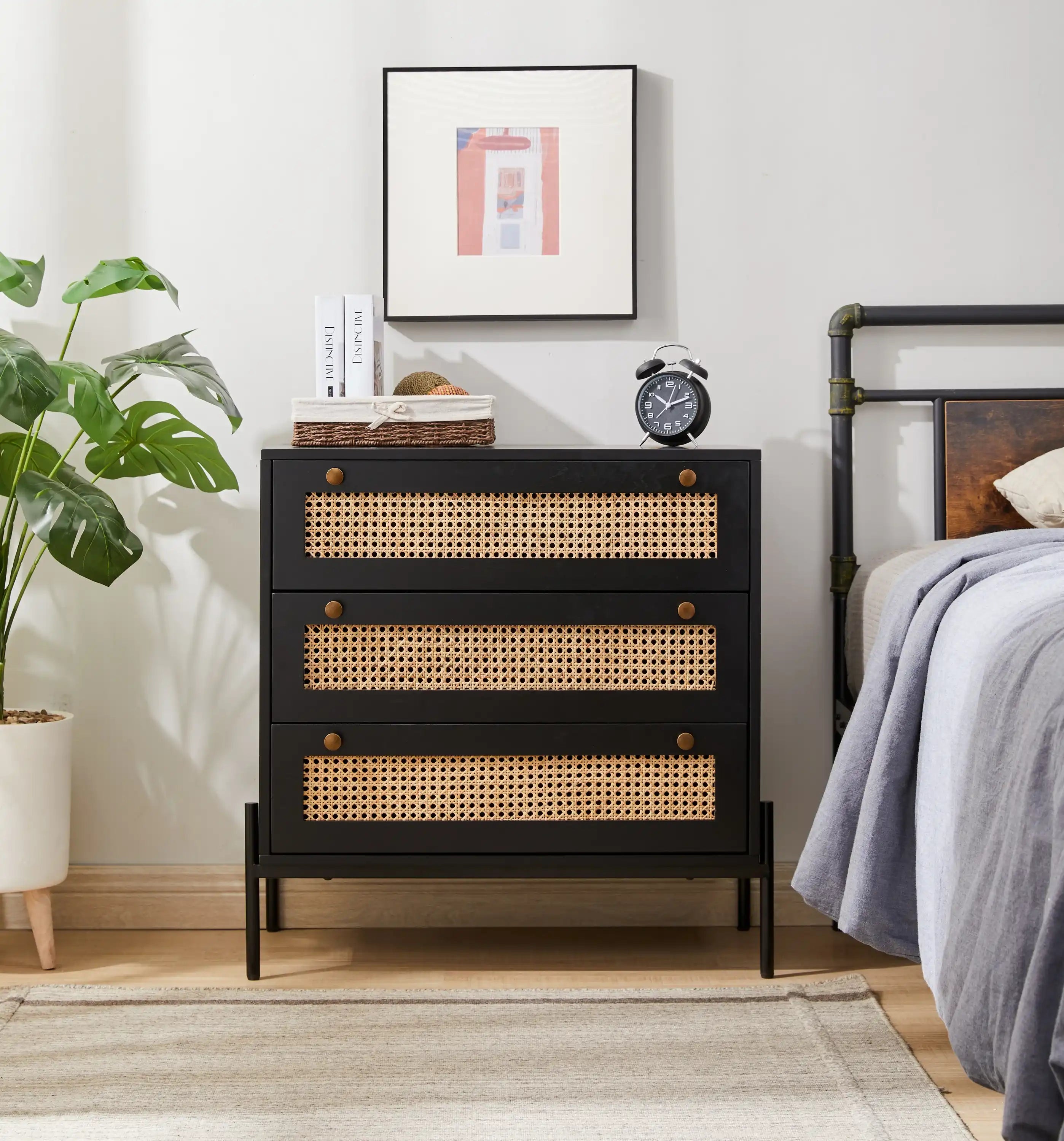 Gilbert Nightstand with 3 Large Drawers