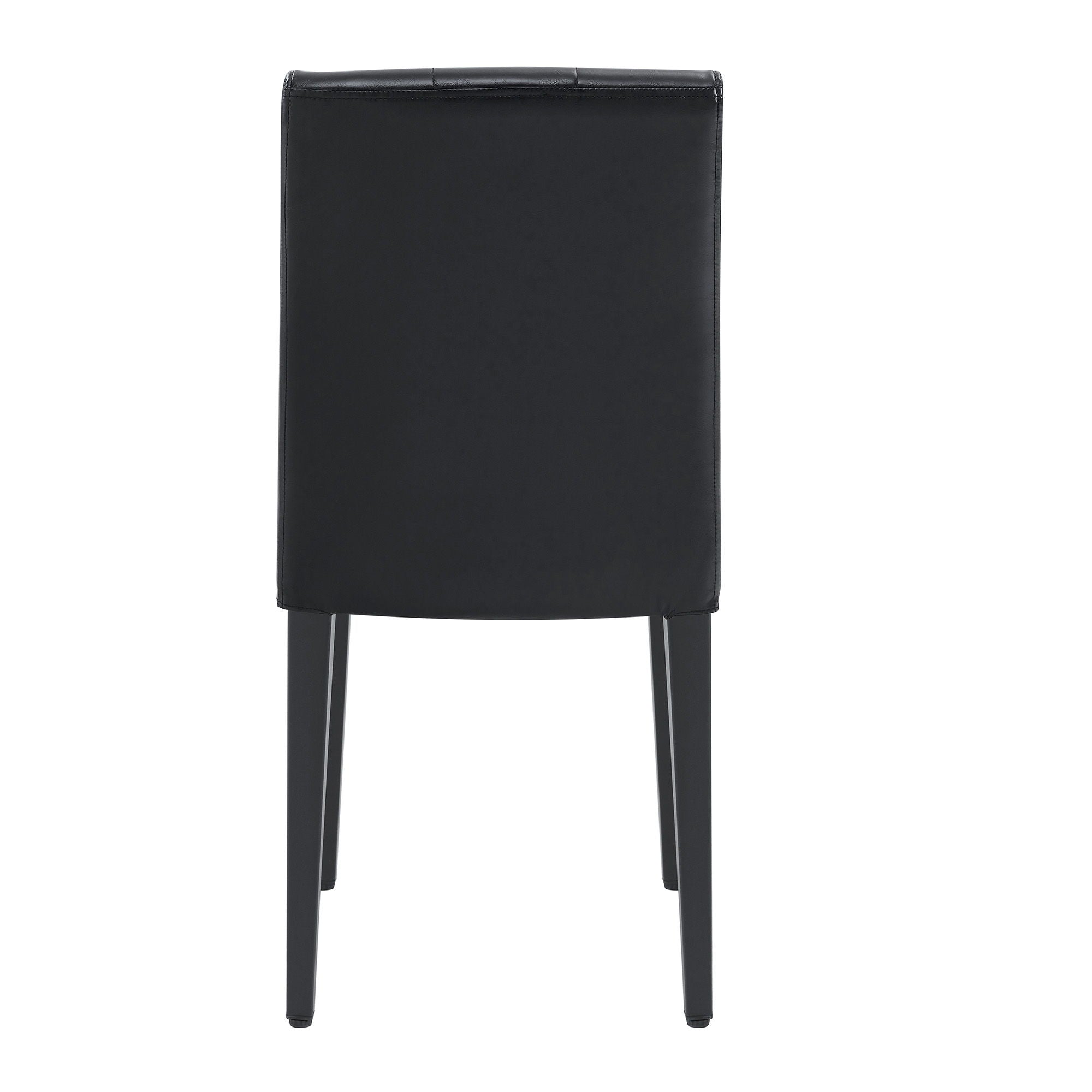 Dining Chairs With Ergonomic Buckle Backrest, Comfortable & Textured For Home (Set of 4) - Black