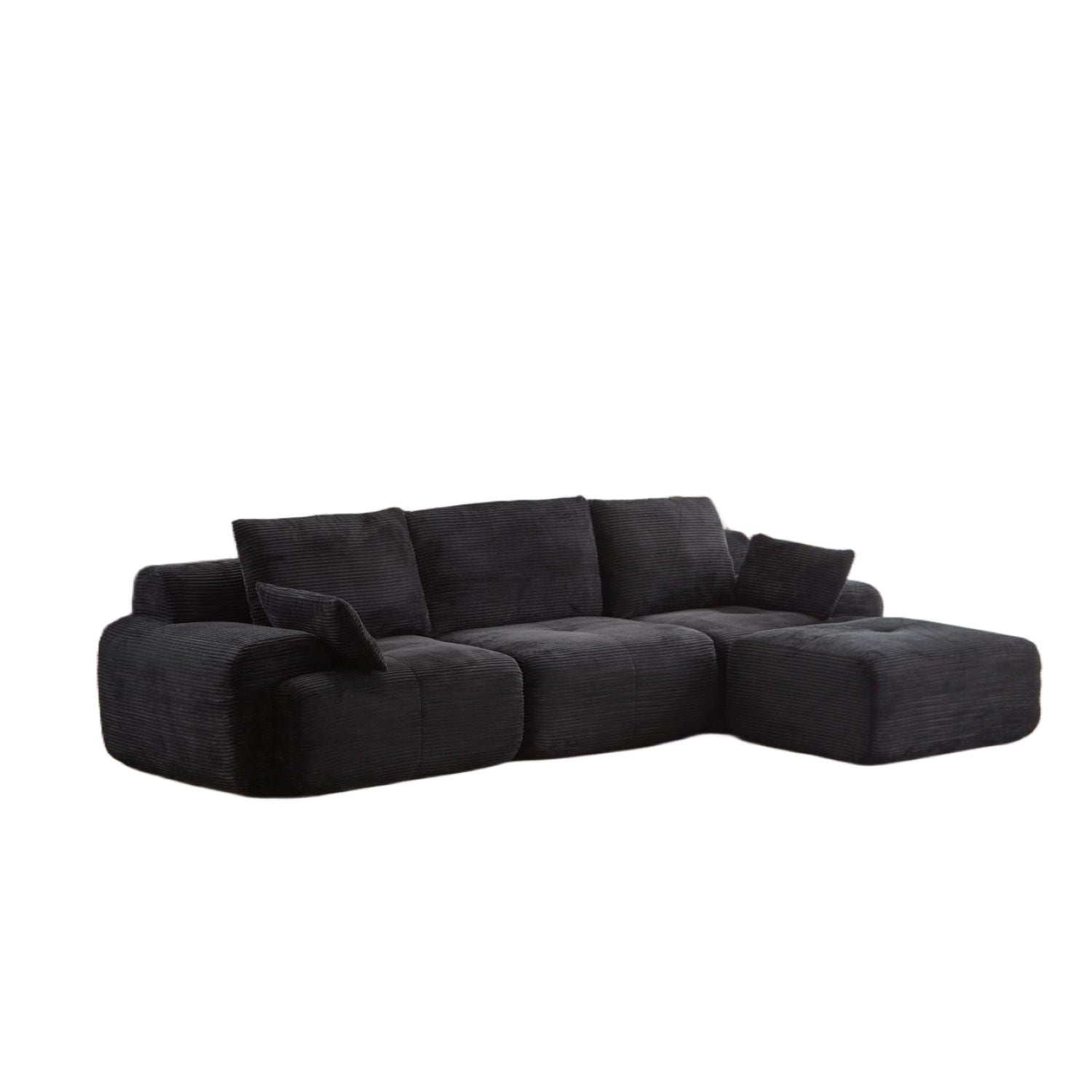 Compressed Sofa, Large Sectional Couches For Living Room - Black