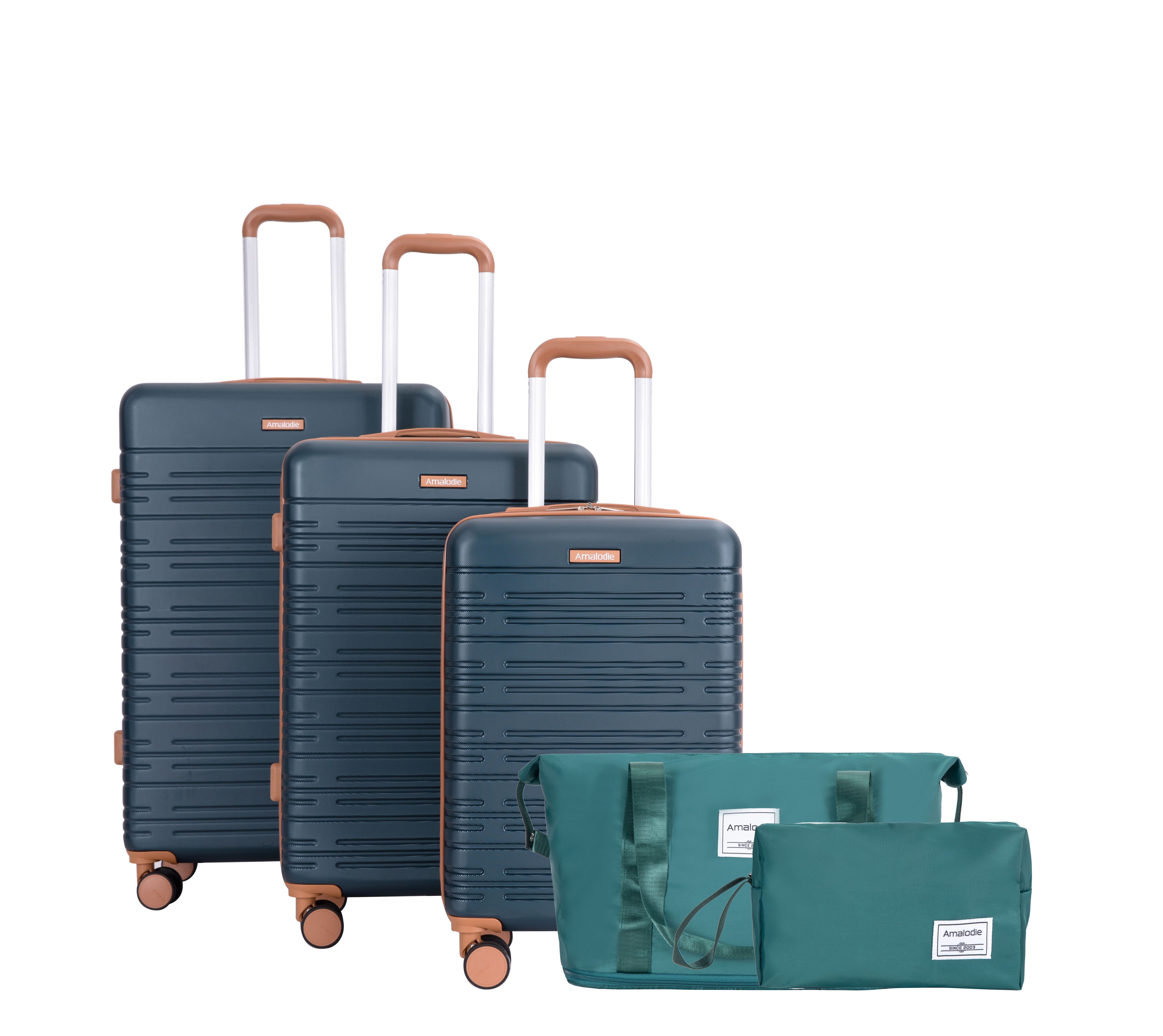 5 Piece Set Hard Case Spinner Wheels Luggage Sets With Tsa Lock