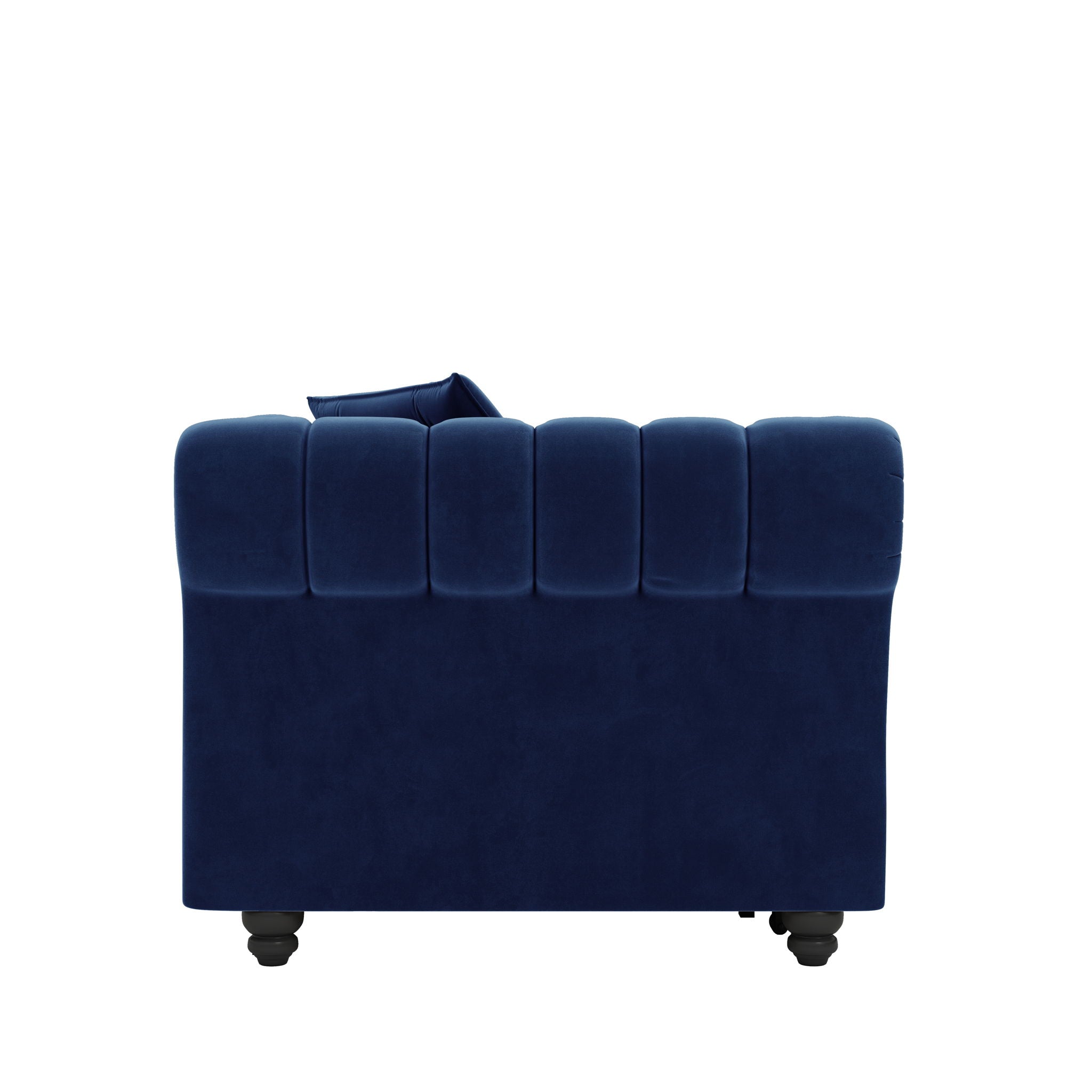 3 In 1 Pull Out Sofa Bed, Convertible Sleeper Sofa Bed, 3 Seater Sofa With Movable Ottoman - Blue