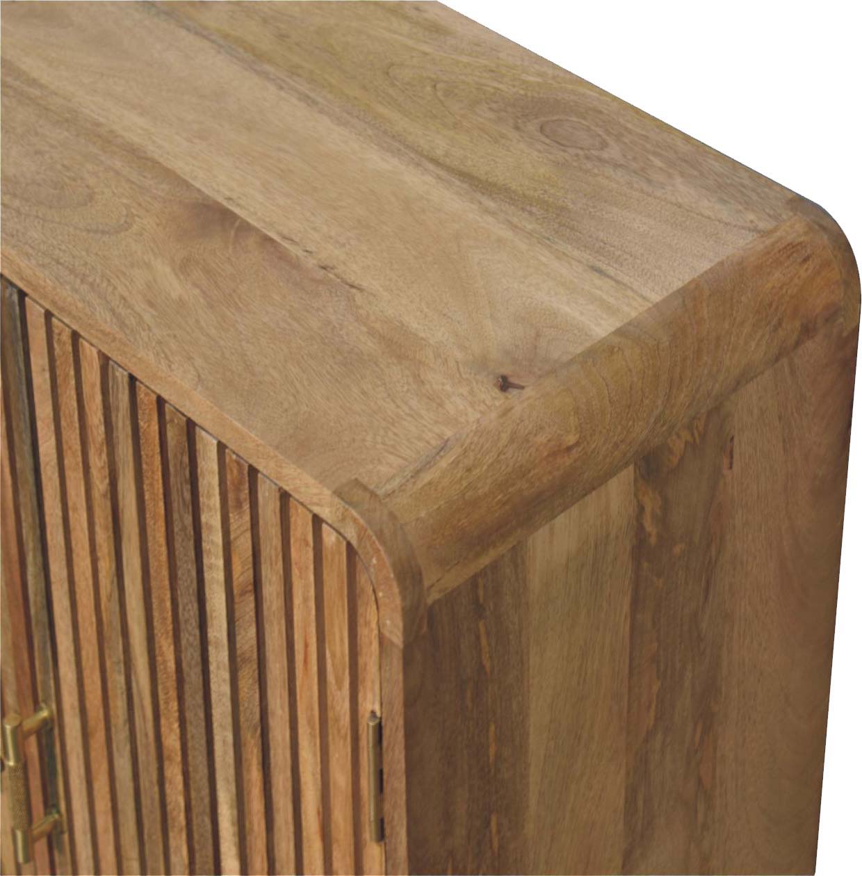 T Bar Ridged Cabinet - Brown